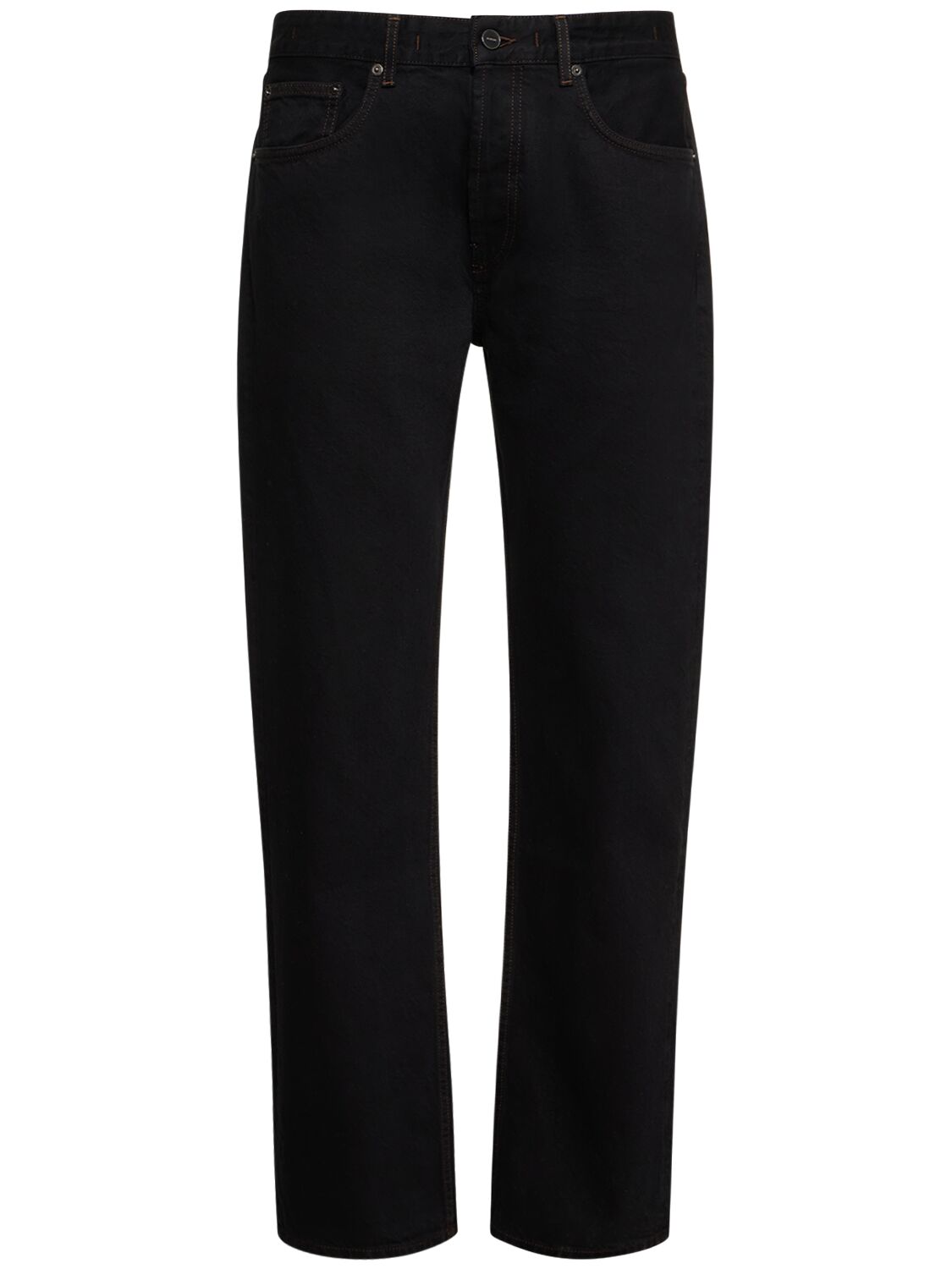 Shop Jacquemus Le De-nimes Fresa Cotton Jeans In Black,brown