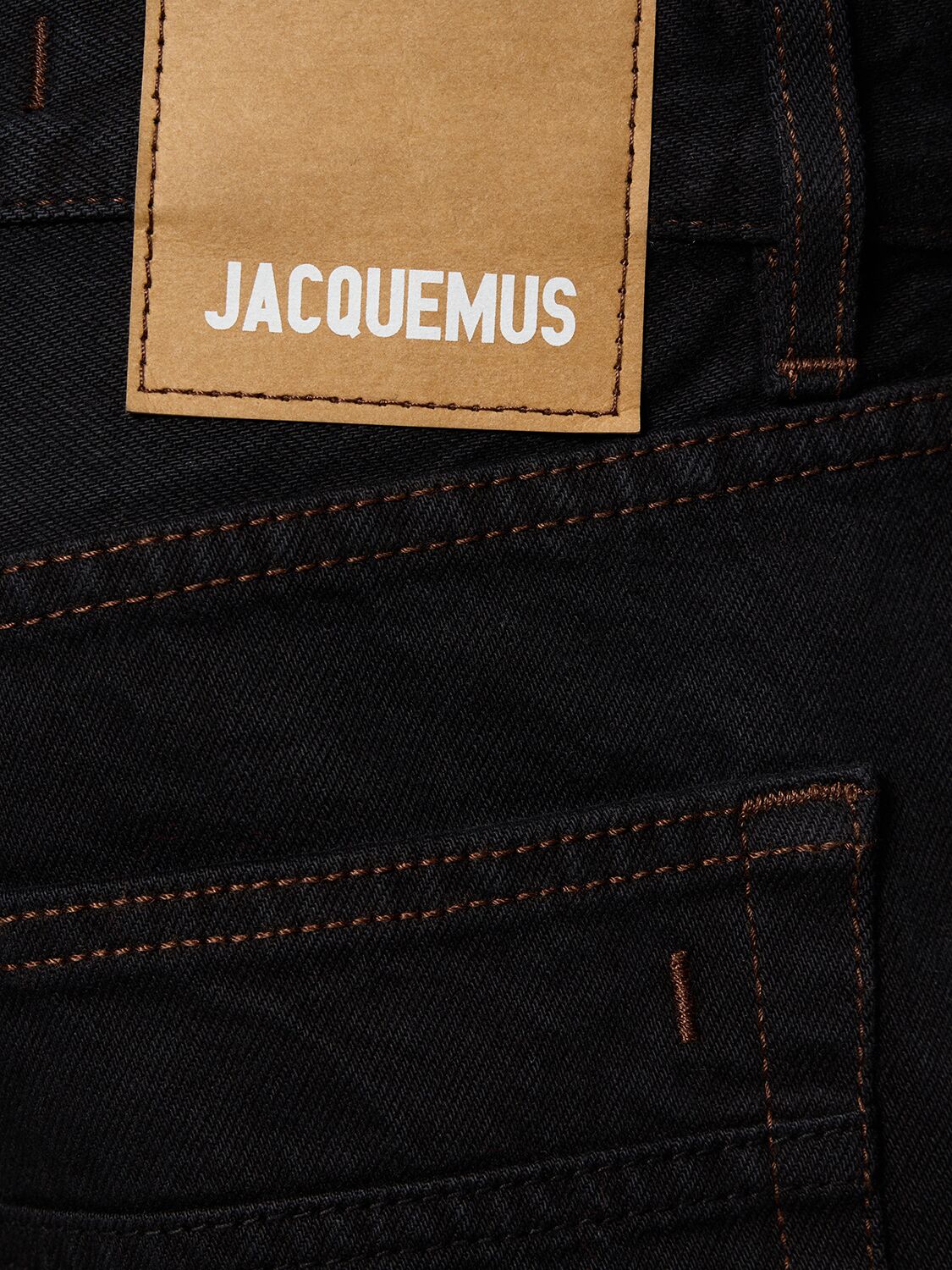 Shop Jacquemus Le De-nimes Fresa Cotton Jeans In Black,brown