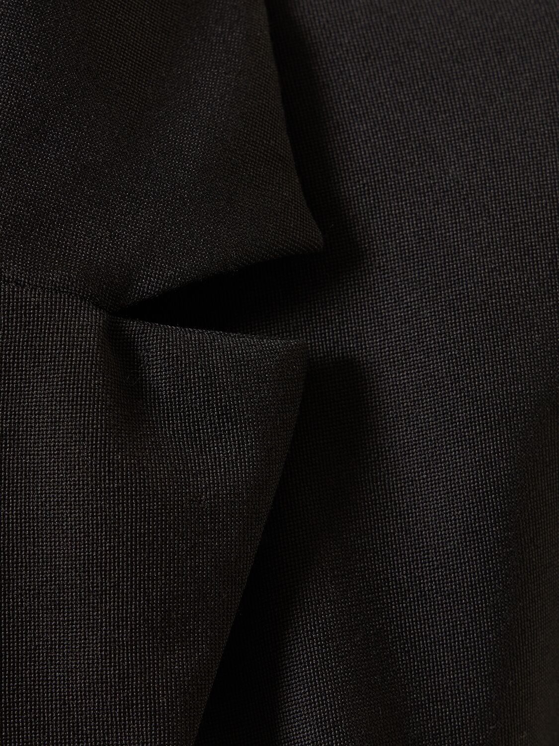 Shop Jacquemus La Veste Bahia Wool Crepe Crop Jacket In Black