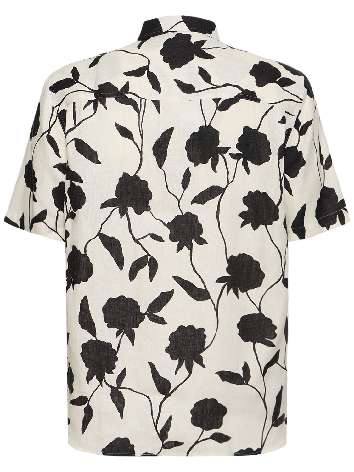 Shop Jacquemus La Chemise Melo Printed Linen Shirt In Print Black Ros