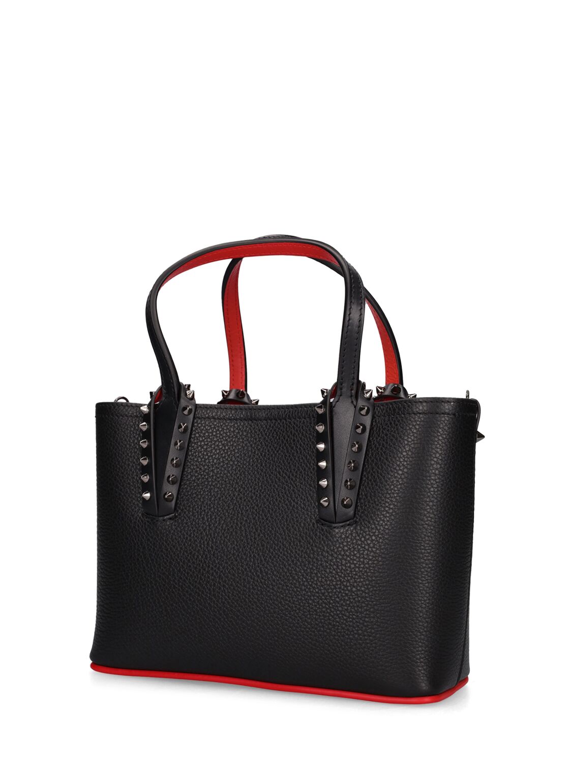 Shop Christian Louboutin Mini Cabata Leather Bag In Black