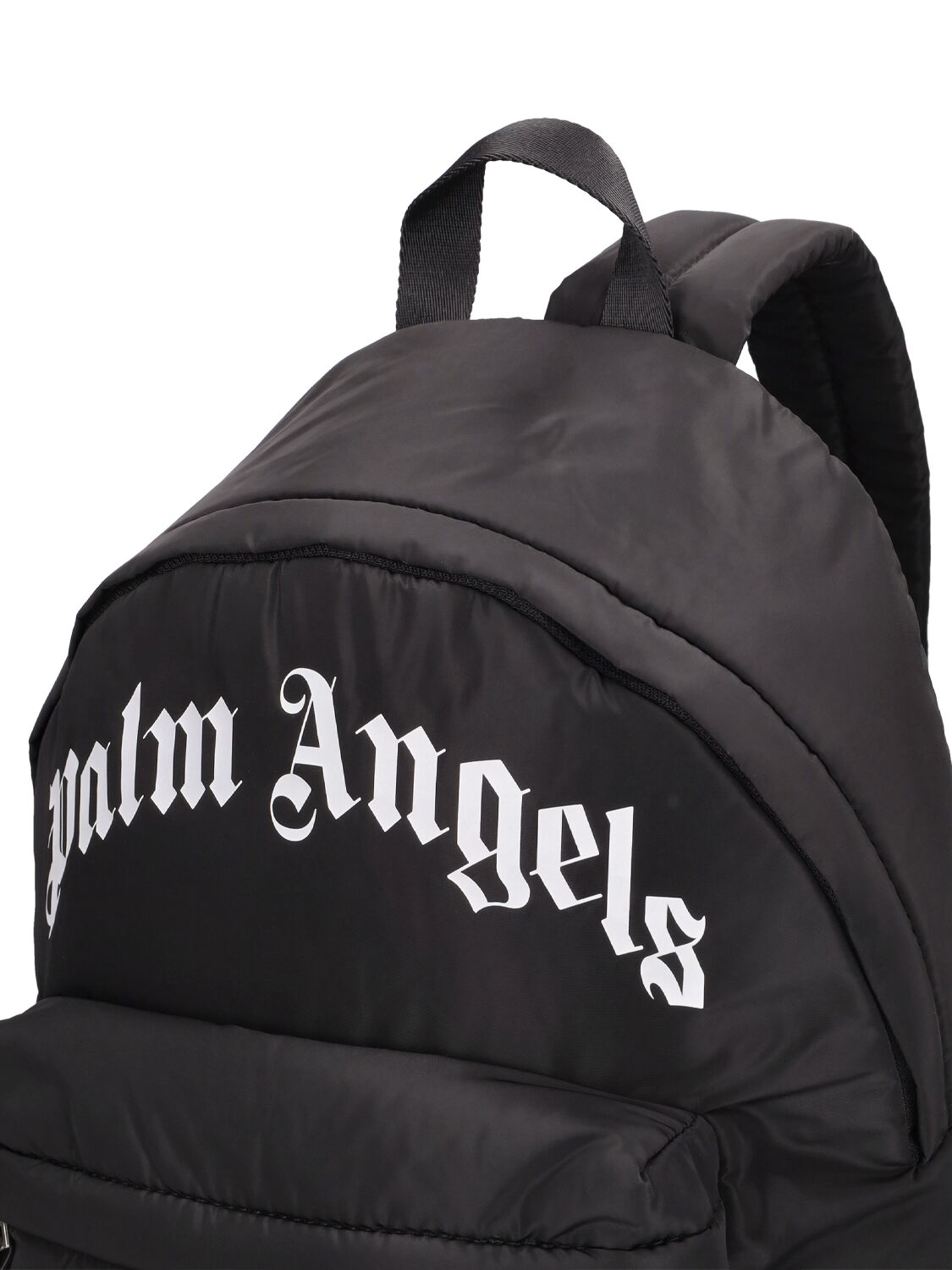 Shop Palm Angels Curved Logo Tech Backpack In Black
