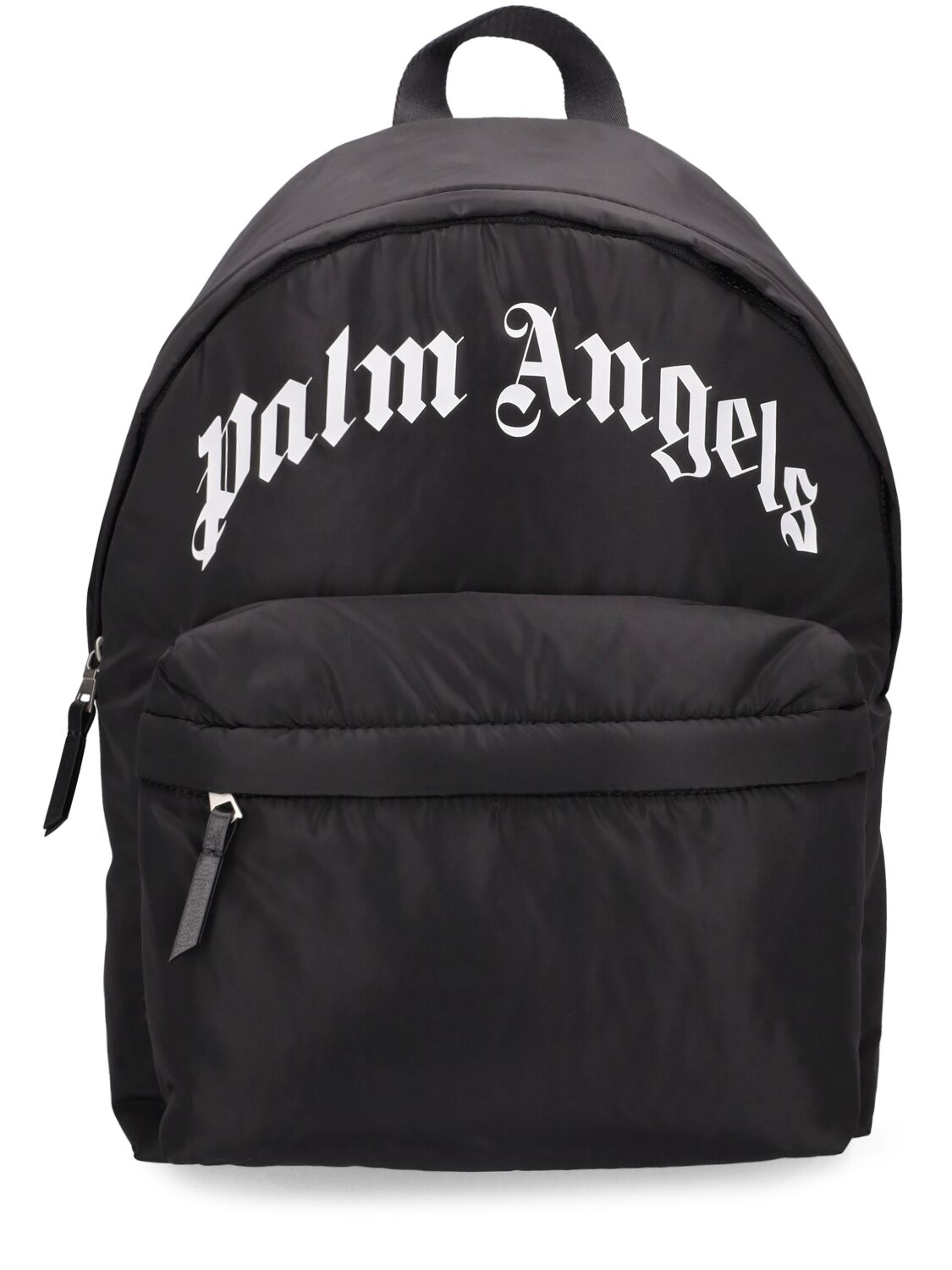 Shop Palm Angels Curved Logo Tech Backpack In Black