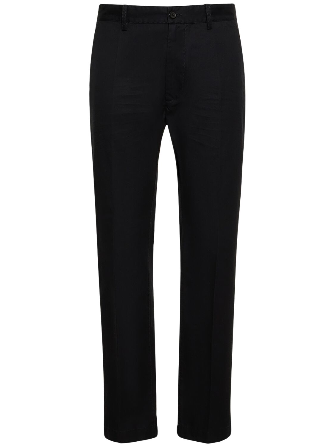 Dsquared2 Cotton Twill Logo Pants In Black