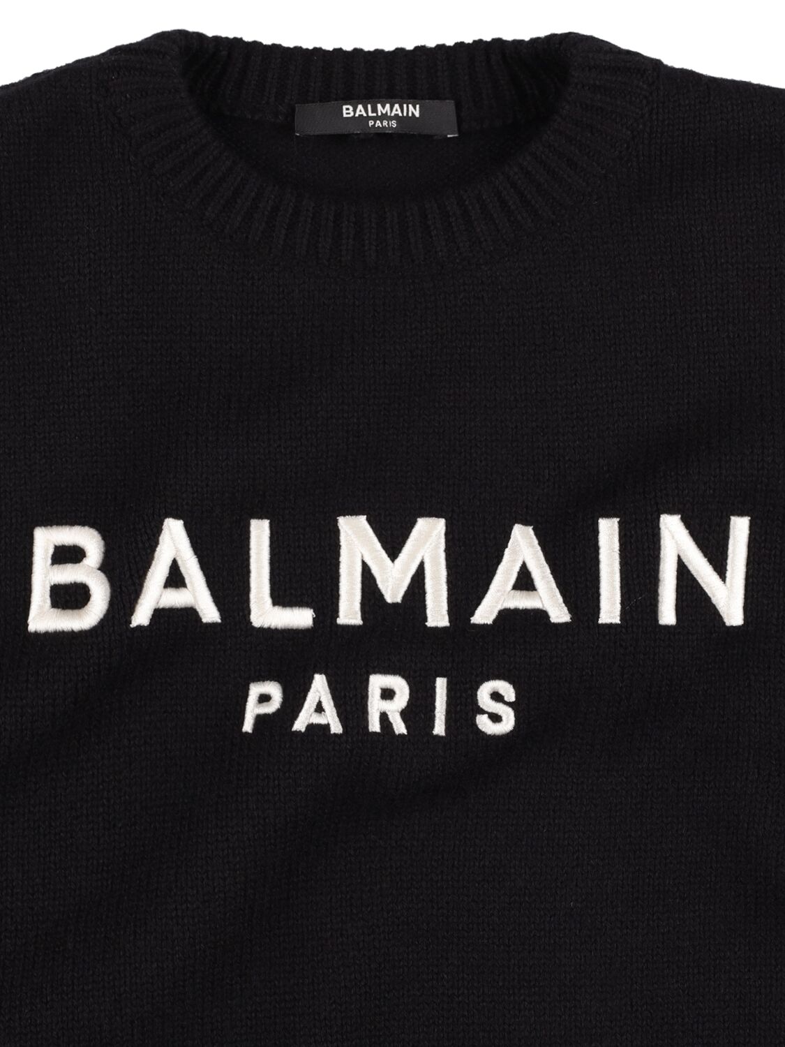 Shop Balmain Cable Knit Wool & Cashmere Sweater In Black