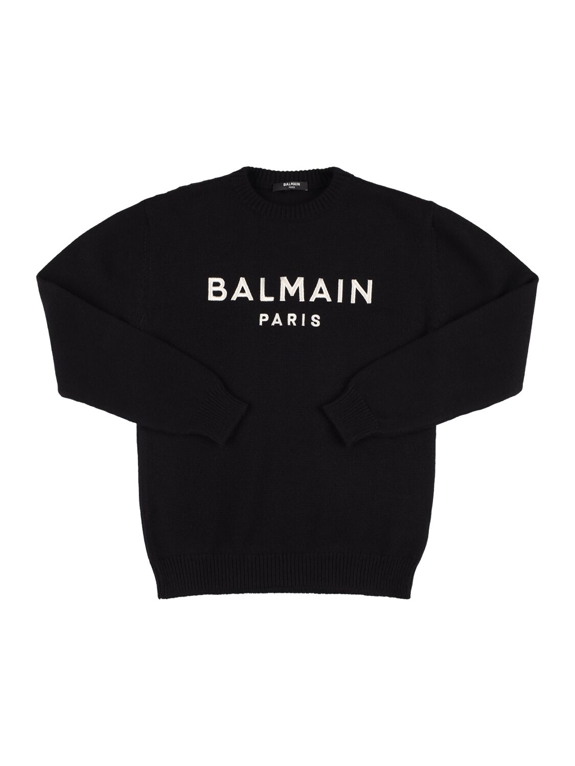 Shop Balmain Cable Knit Wool & Cashmere Sweater In Black