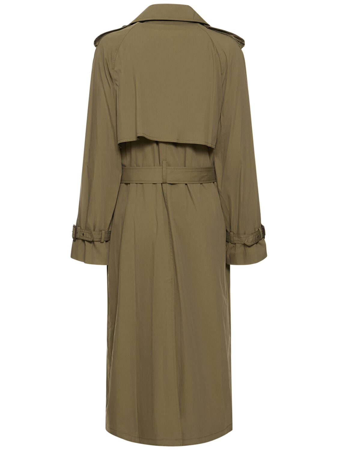 Shop Nili Lotan Dion Oversized Trench Coat In Army Green