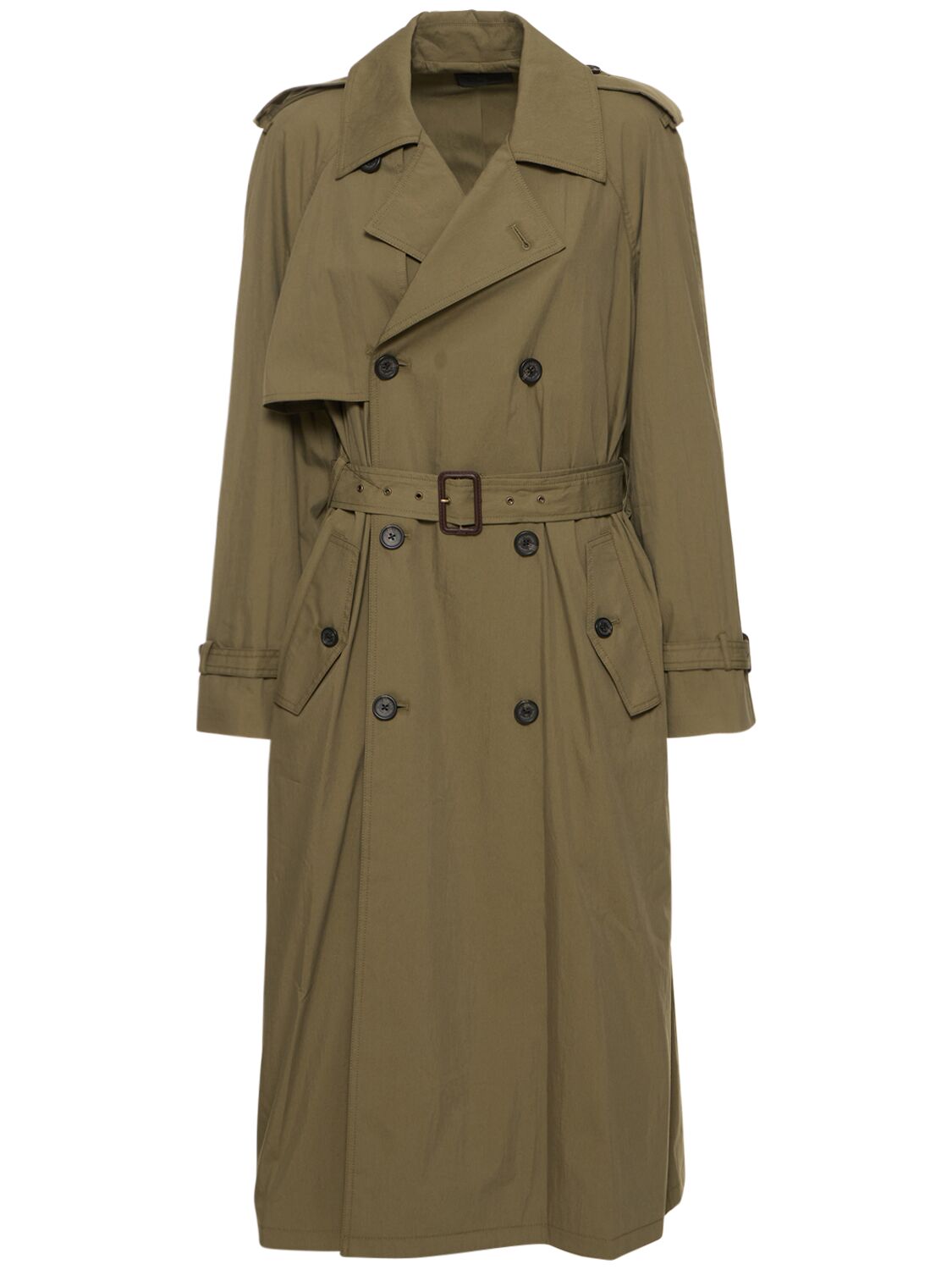 Nili Lotan Dion Oversized Trench Coat In Army Green
