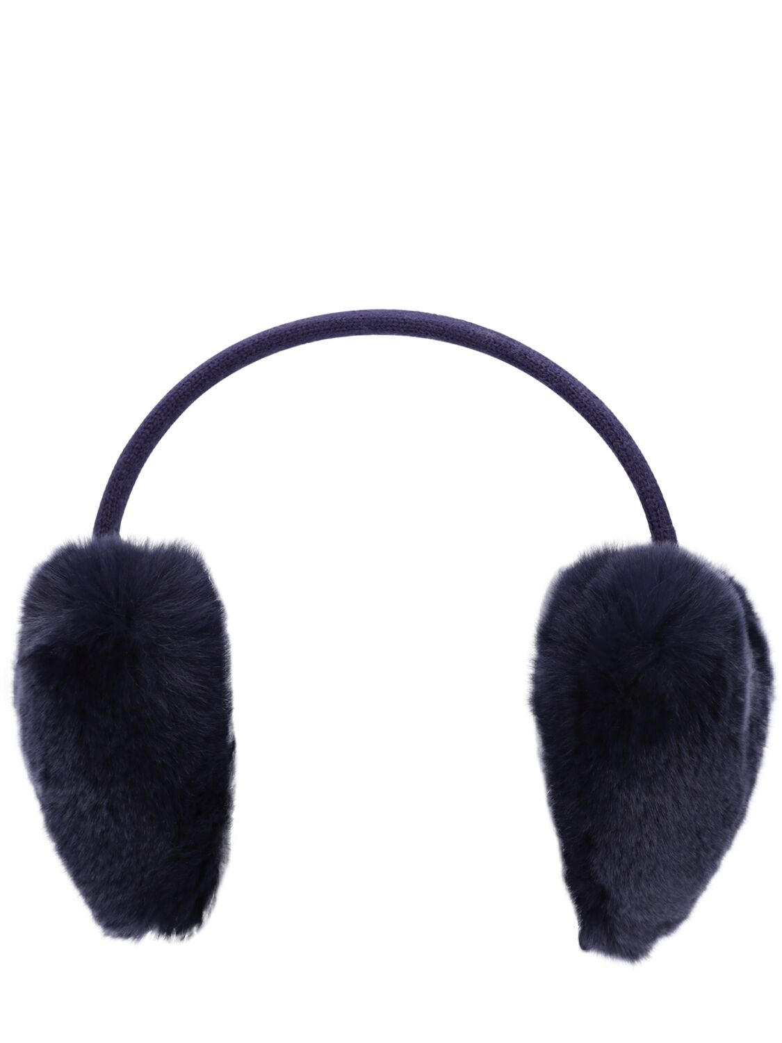 Image of Wool & Cashmere Earmuffs W/ Fur