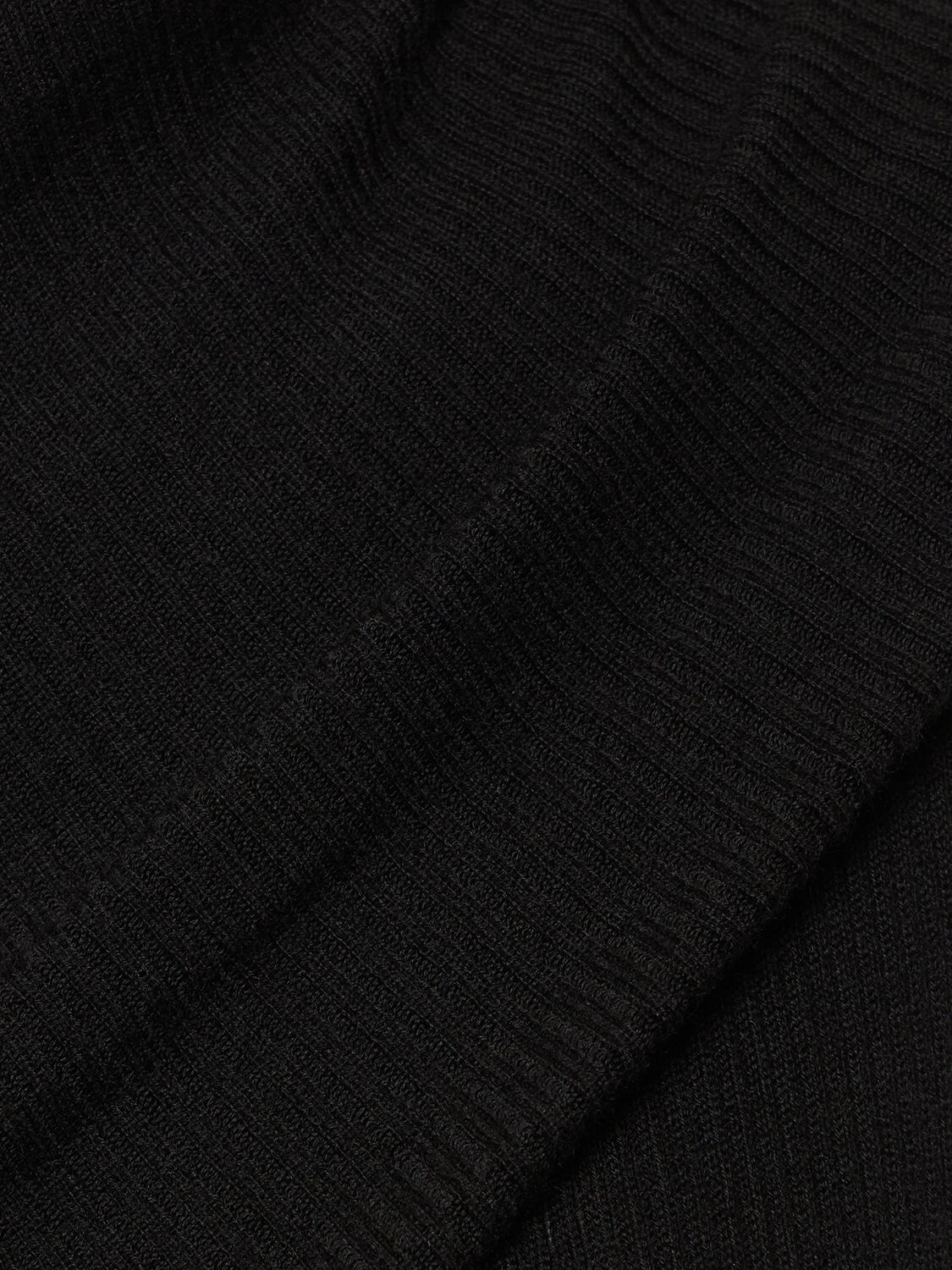 Shop Rick Owens One-shoulder Wool Knit Dress In Black