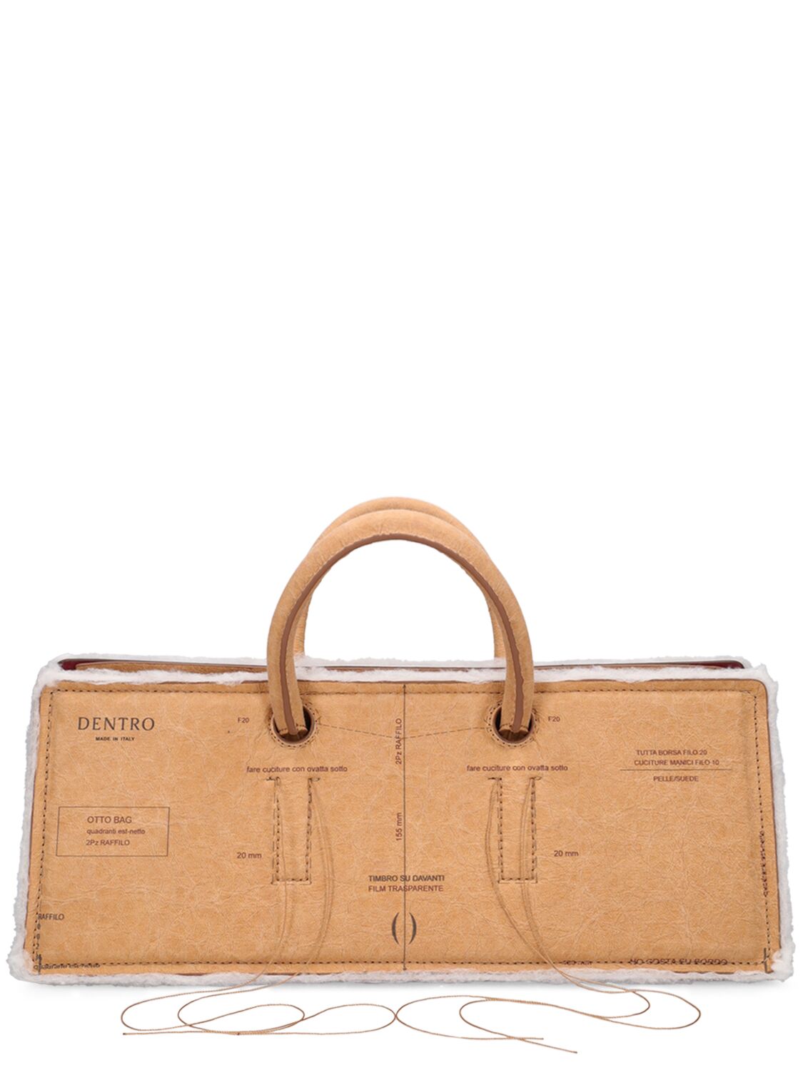 Dentro Otto Paper Top Handle Bag In Brown