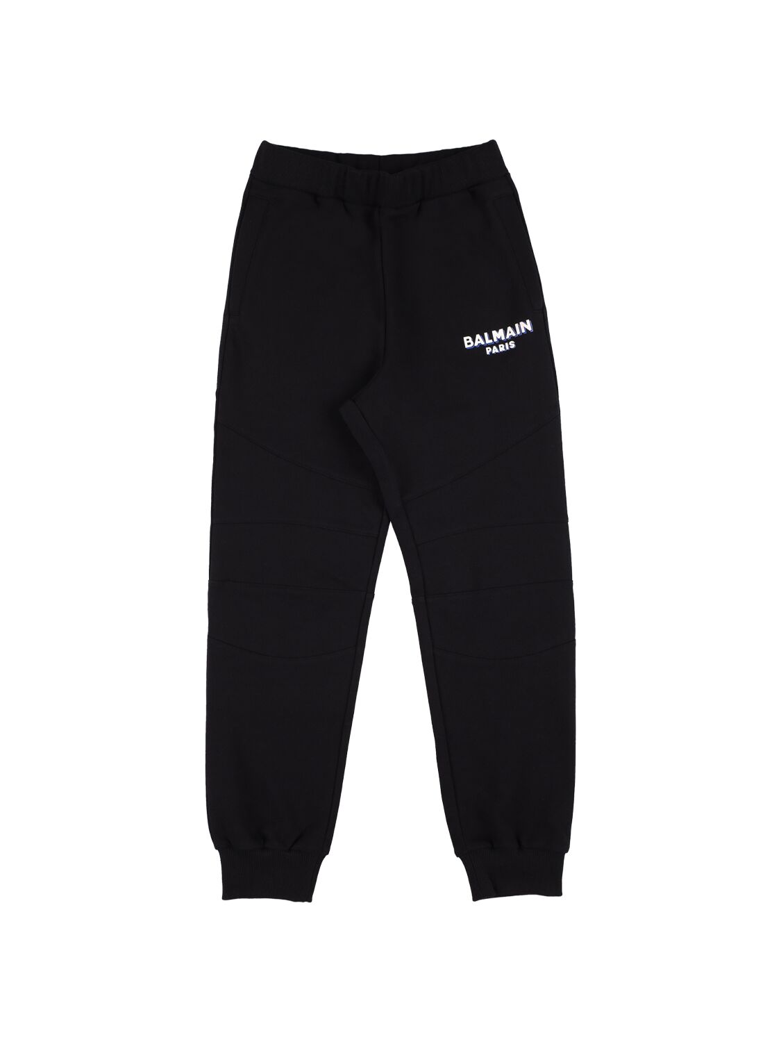 Balmain Kids' Organic Cotton Sweatpants W/logo In Black