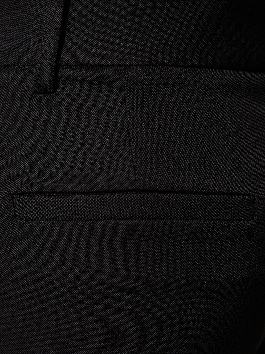 Shop Nili Lotan Evan Wool Pants In Black