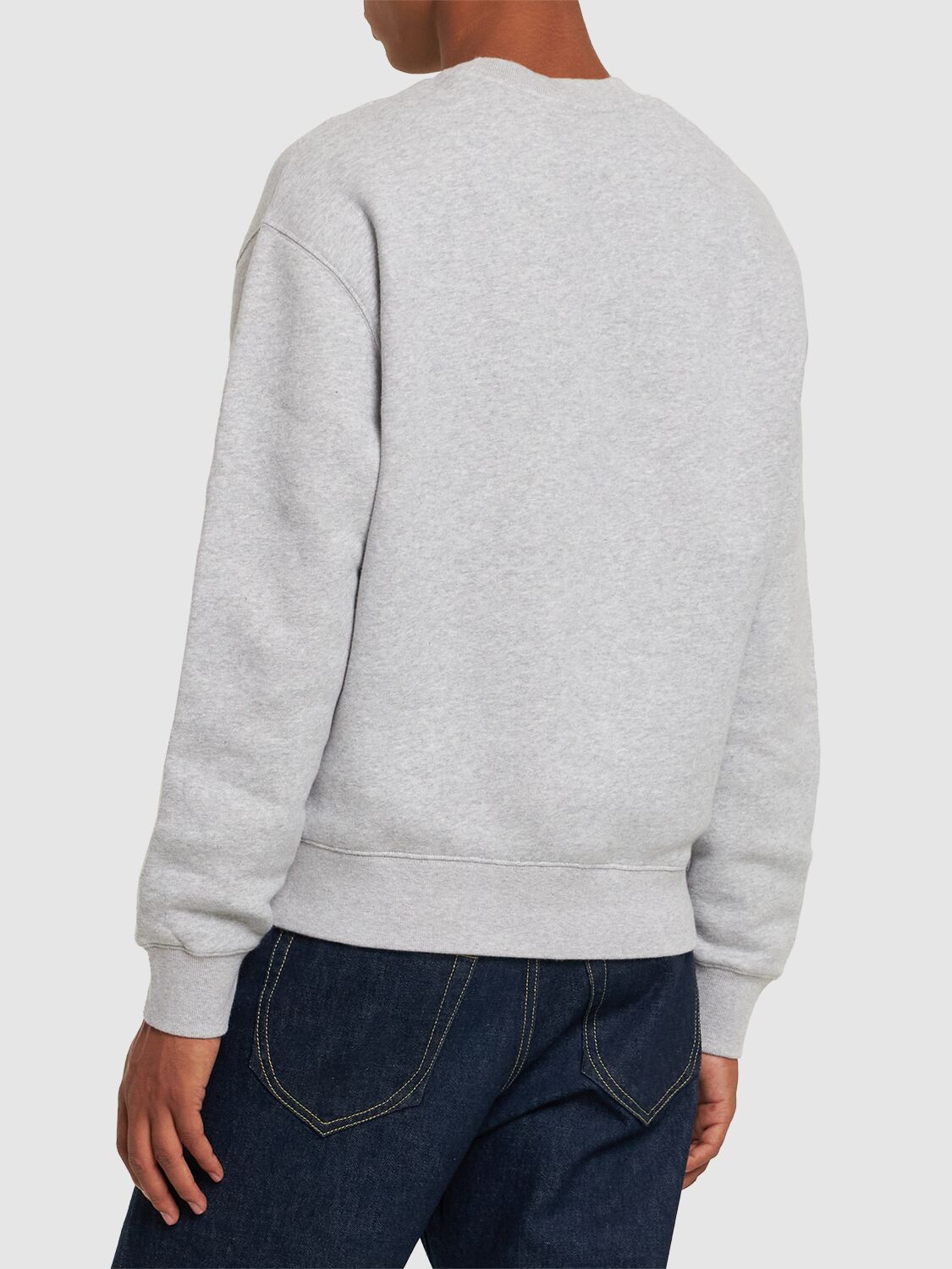 Shop Maison Kitsuné Maison Kitsune Flowers Sweatshirt In Light Grey