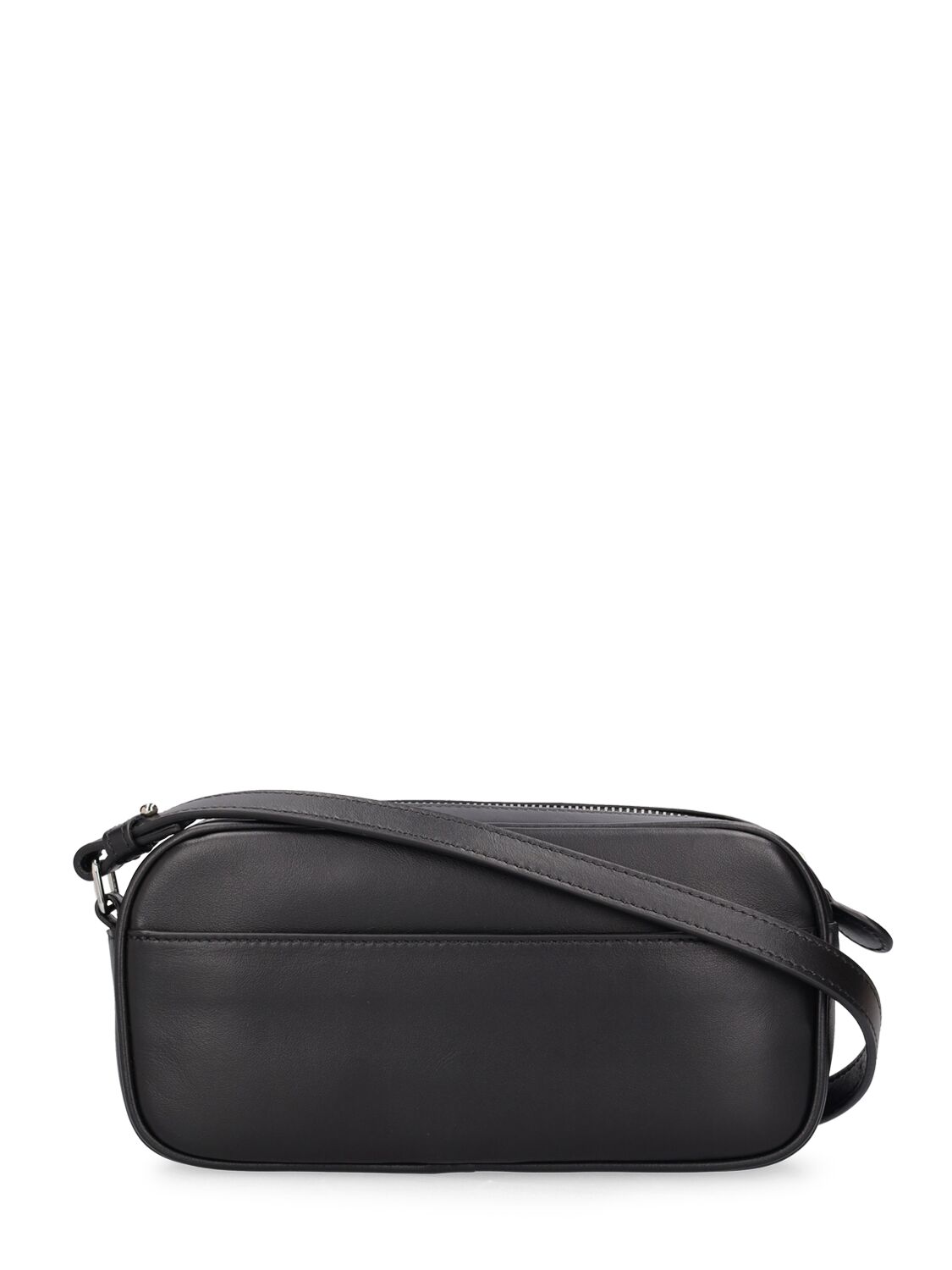 Shop Courrèges Ac Leather Shoulder Bag In Black