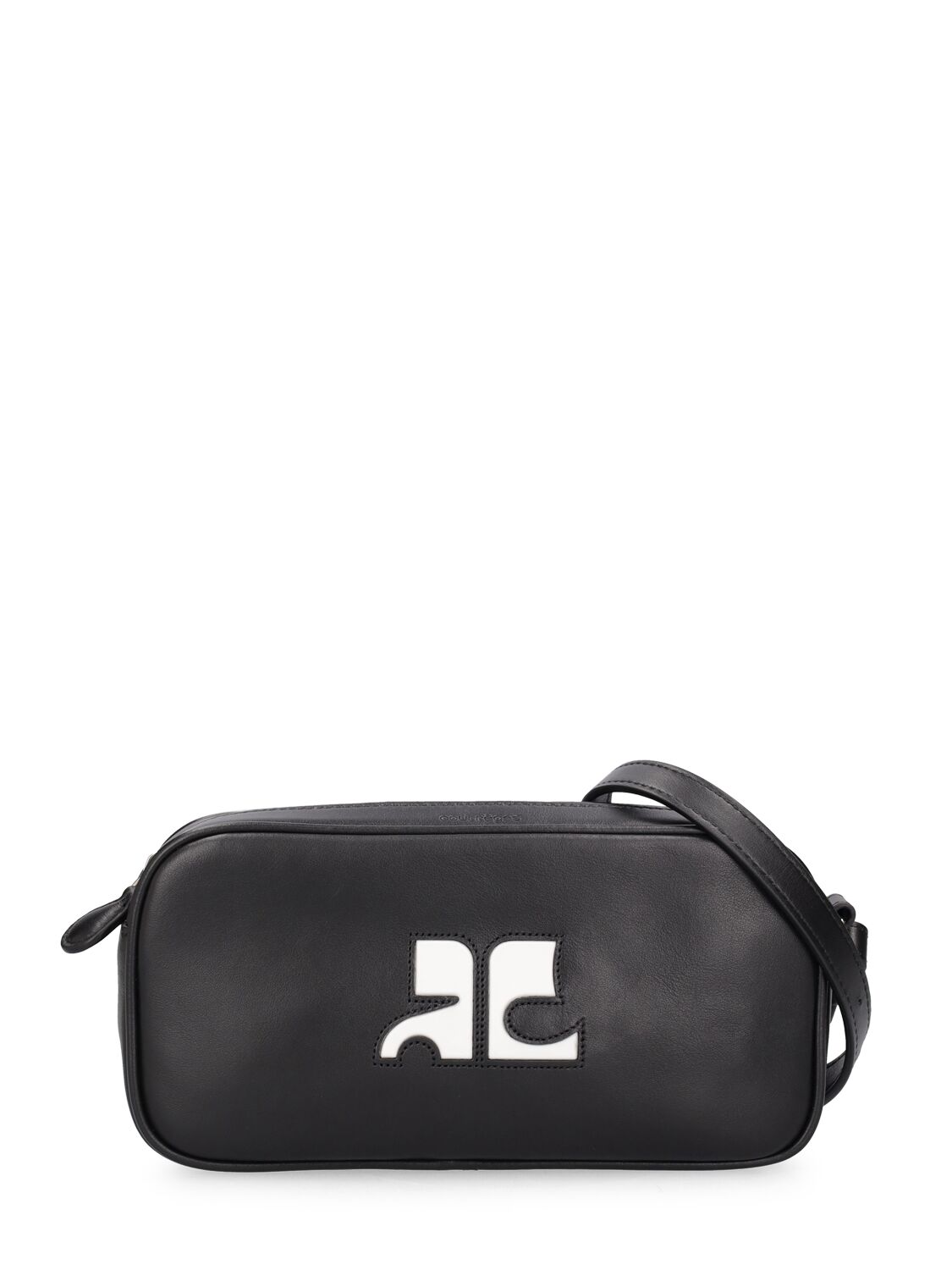 Courrèges Ac Leather Shoulder Bag In Black