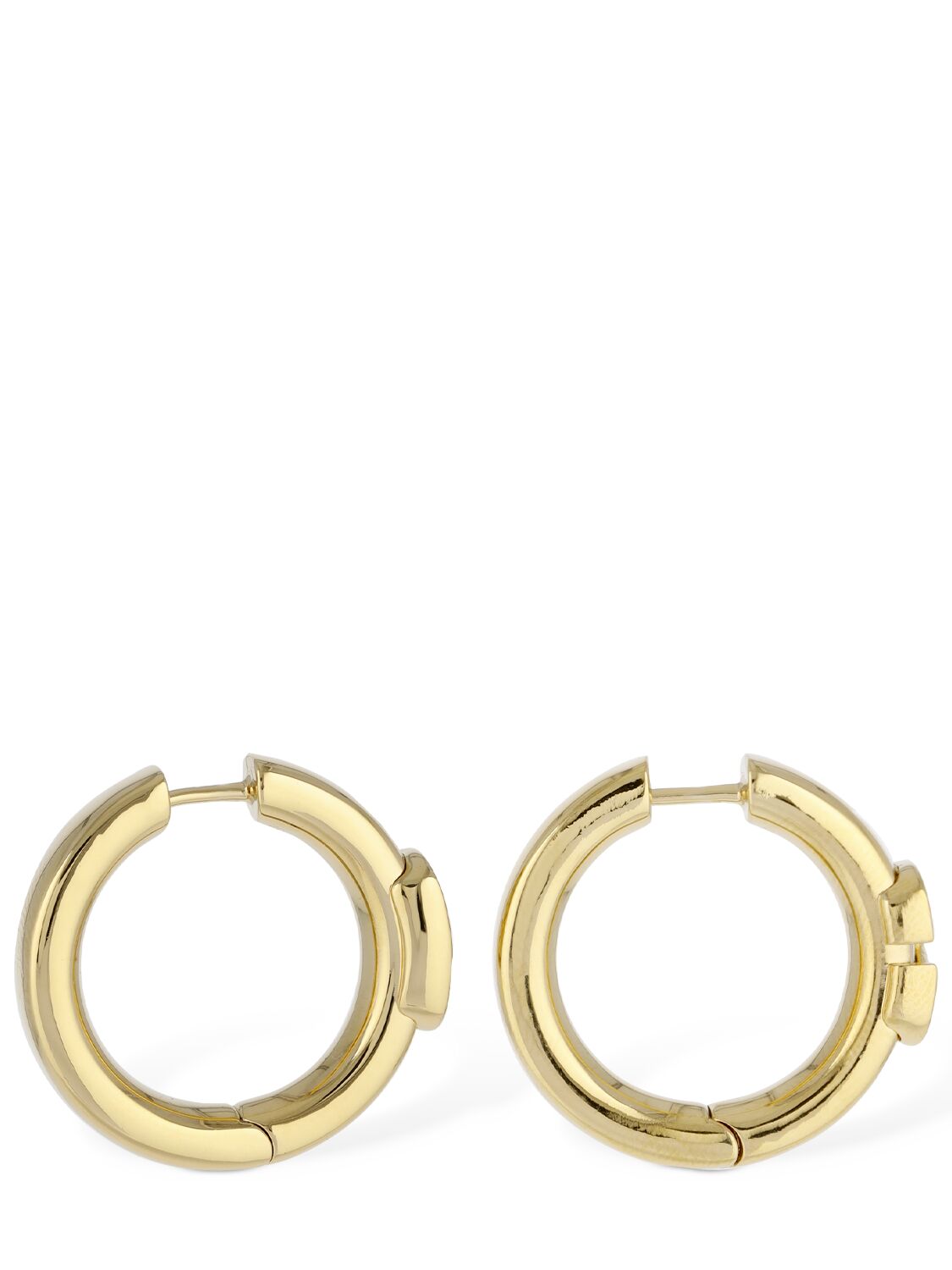 Shop Valentino Mini V Logo Signature Hoop In Gold