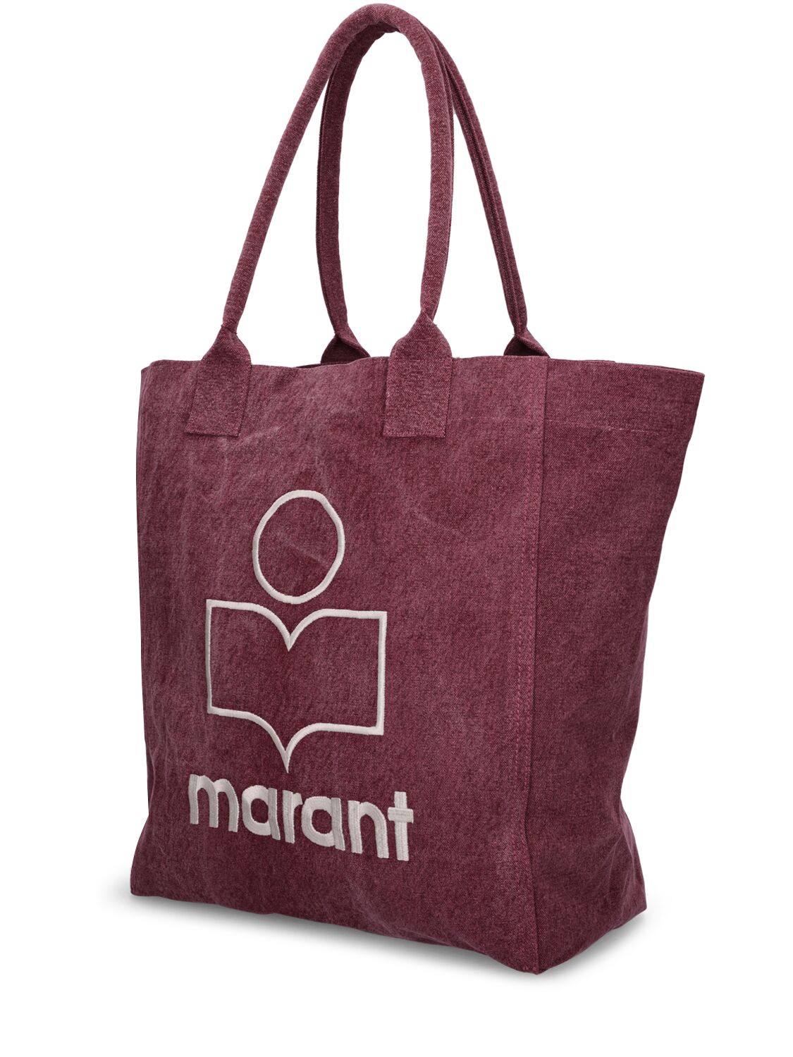 Shop Isabel Marant Yenky Cotton Tote Bag In Purple