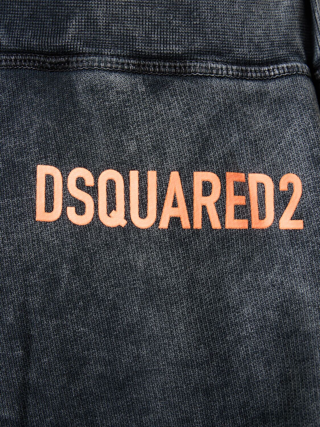 Shop Dsquared2 Cotton Sweatpants In Charcoal,orange