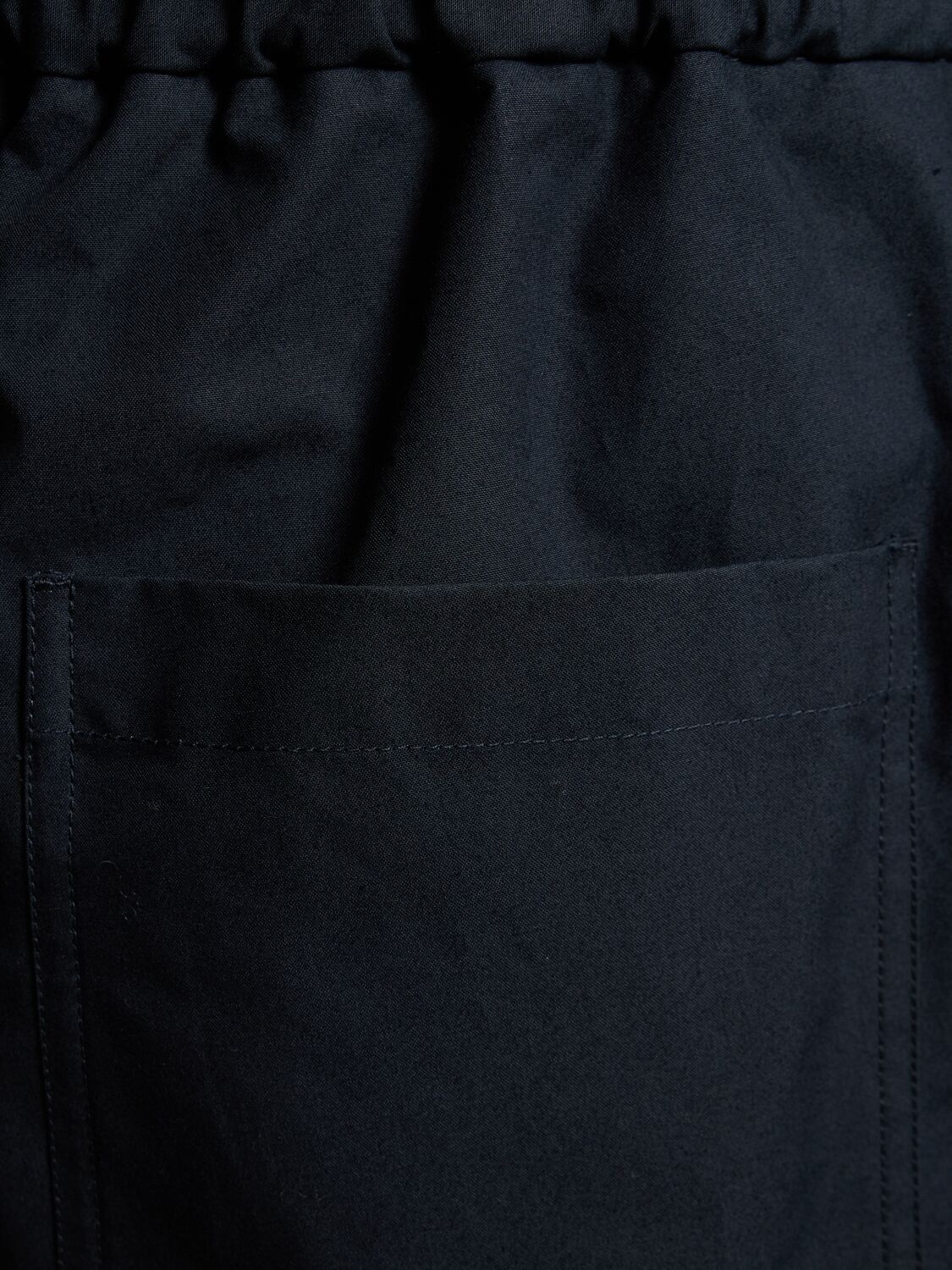Shop Jil Sander Water Repellent Relaxed Fit Cotton Pants In Midnight