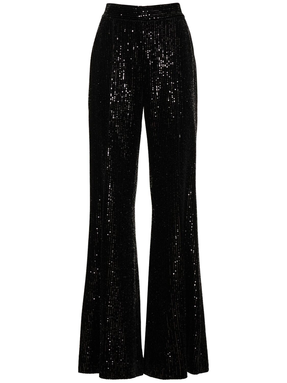 Sequined High Waist Flared Pants – WOMEN > CLOTHING > PANTS