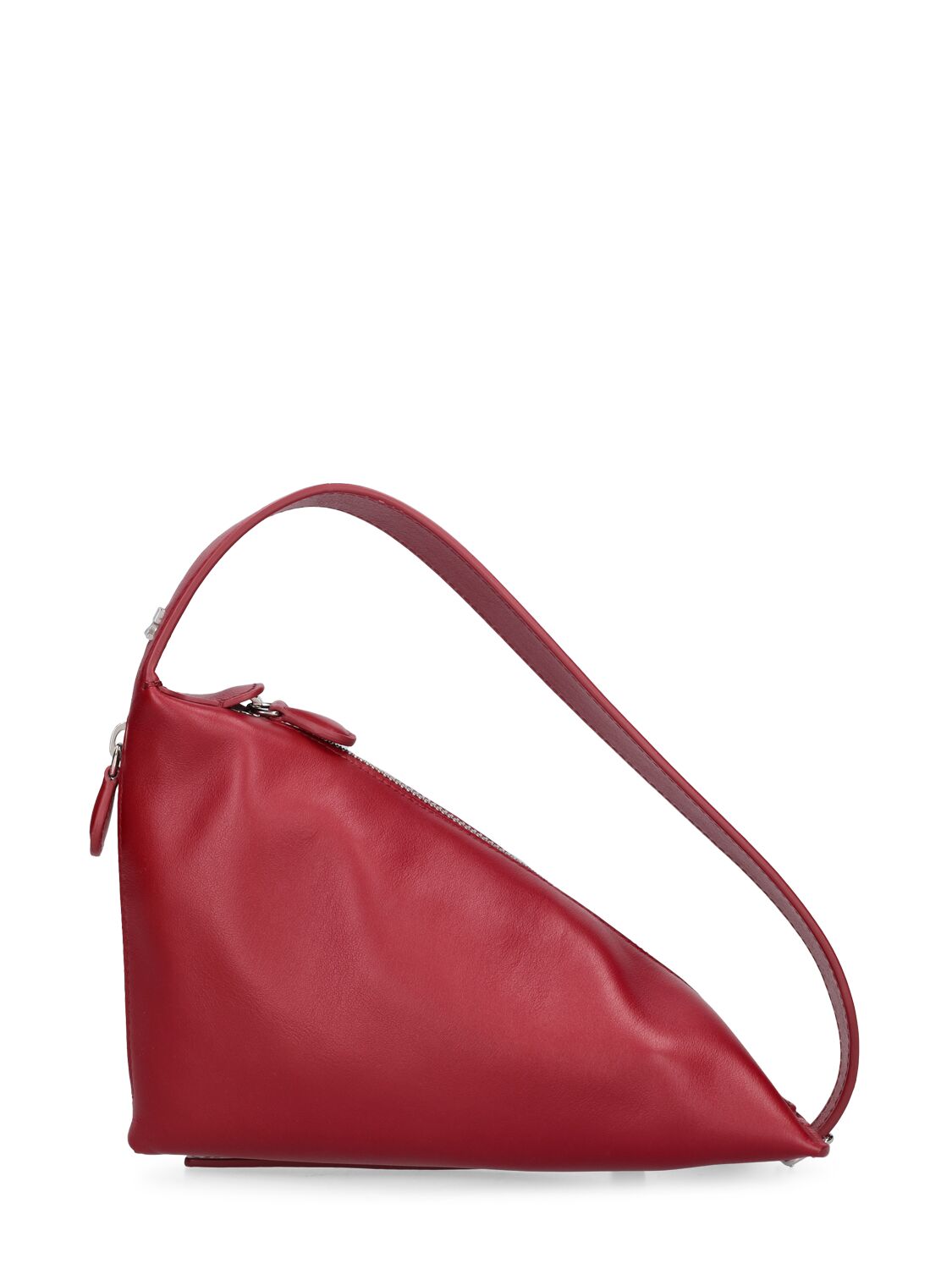 Shop Courrèges The One Leather Shoulder Bag In Groseille Fonce