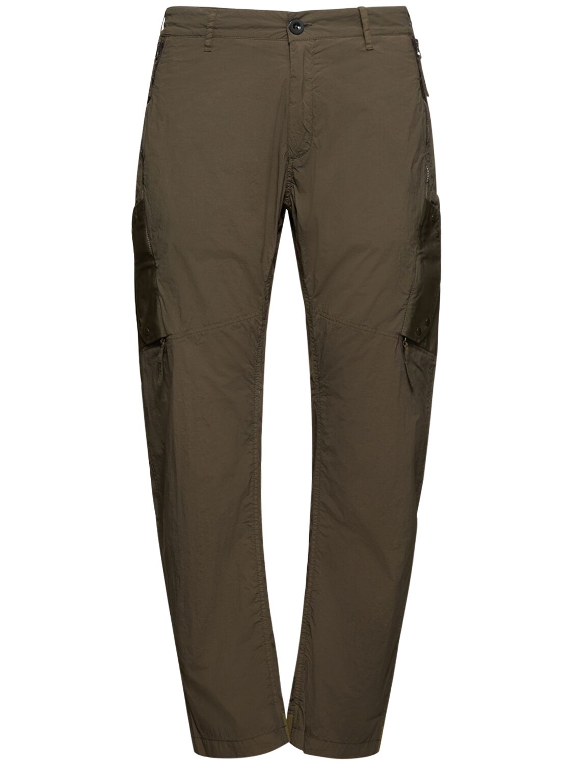 Ten C Long Cargo Pants W/ Pockets In Brown