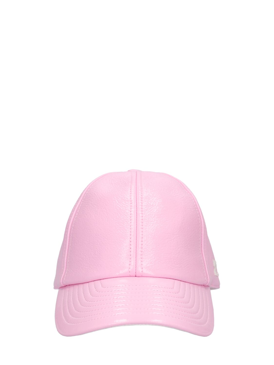 Shop Courrèges Signature Vinyl Cap In Candy Pink