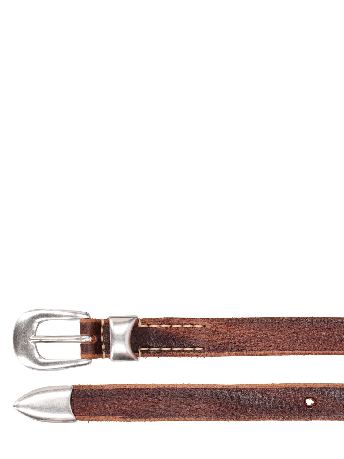 Shop Our Legacy 2cm Leather Belt In Brown