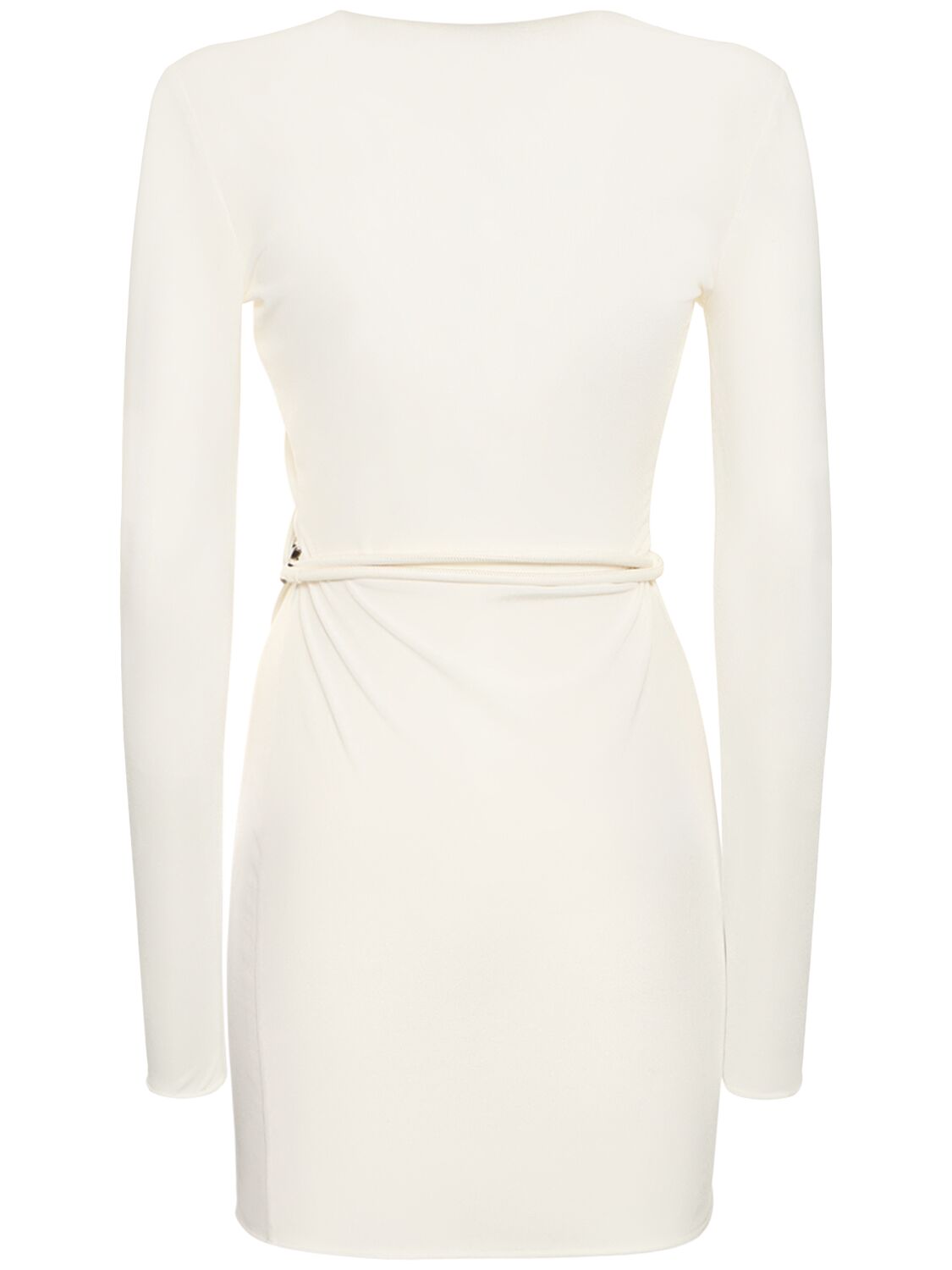 Shop Tom Ford Jersey Wrap Mini Dress In White