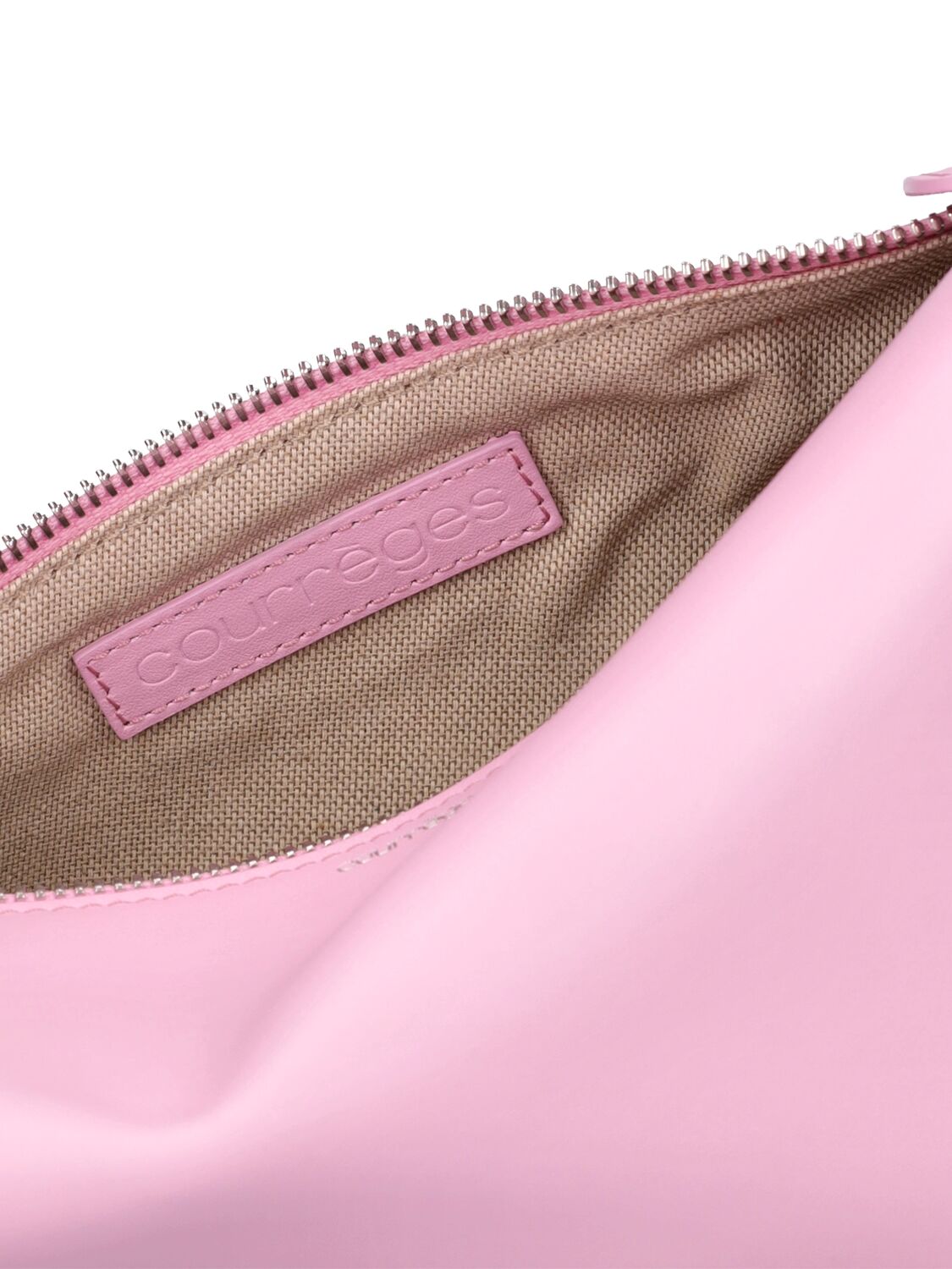 Shop Courrèges The One Leather Shoulder Bag In Candy Pink