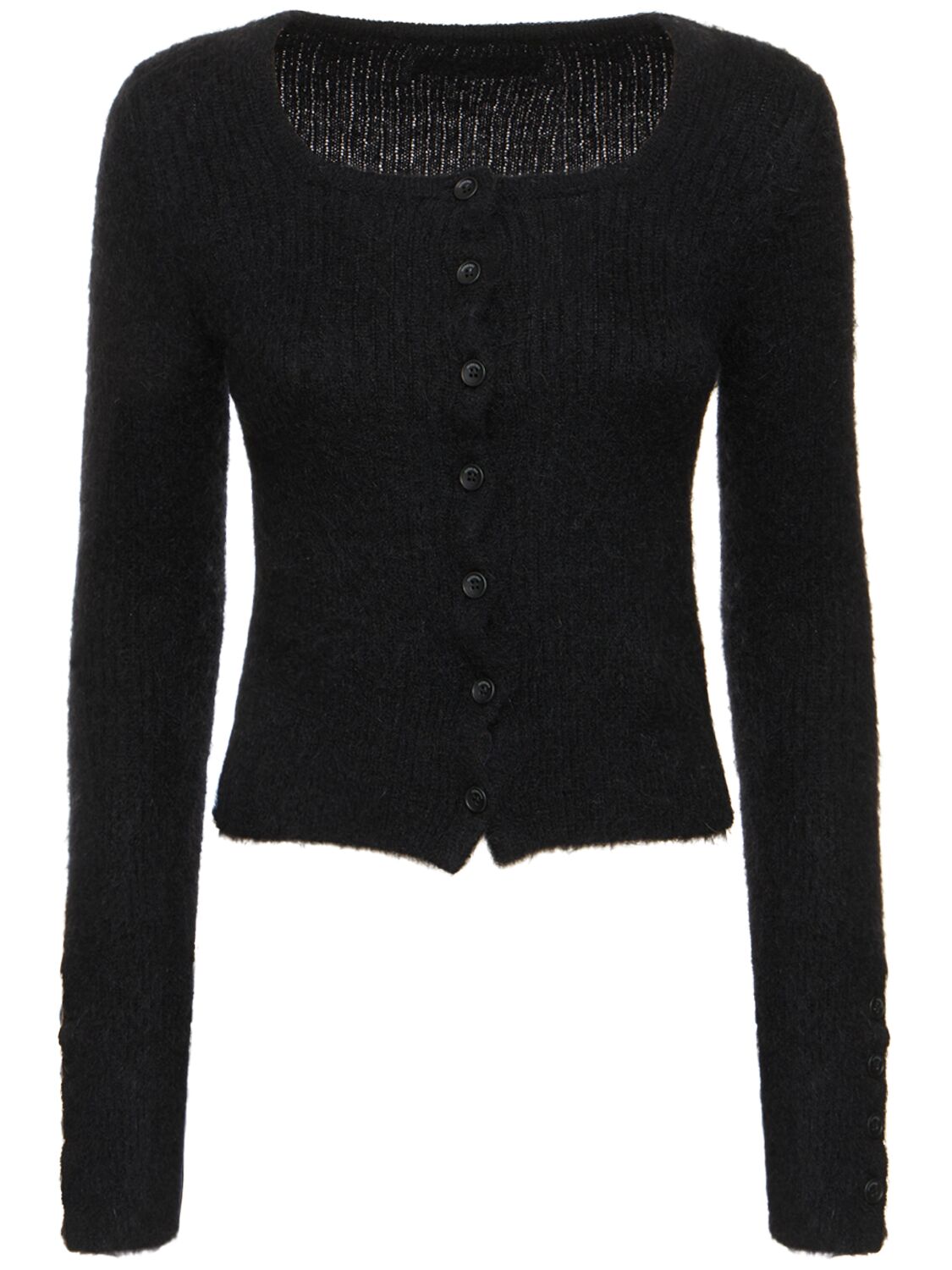Shop Jacquemus La Maille Piccinni Wool Blend Cardigan In Black