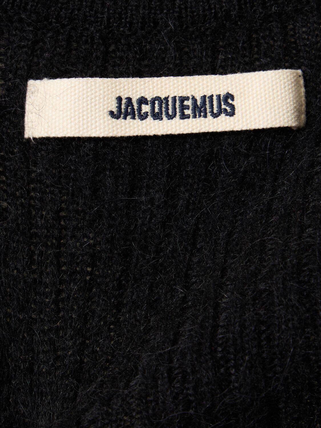 Shop Jacquemus La Maille Piccinni Wool Blend Cardigan In Black