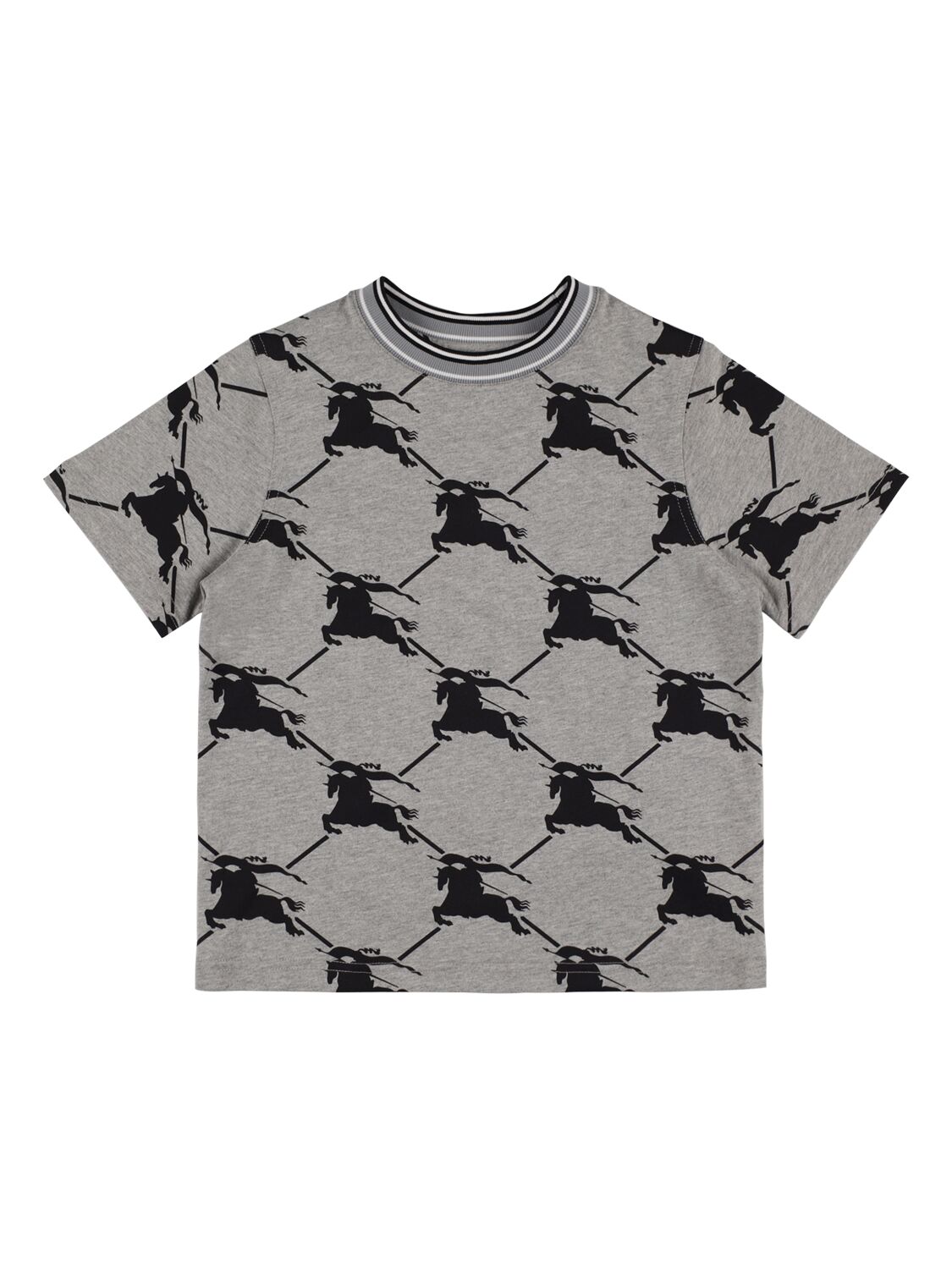 Image of All Over Logo Print Cotton T-shirt