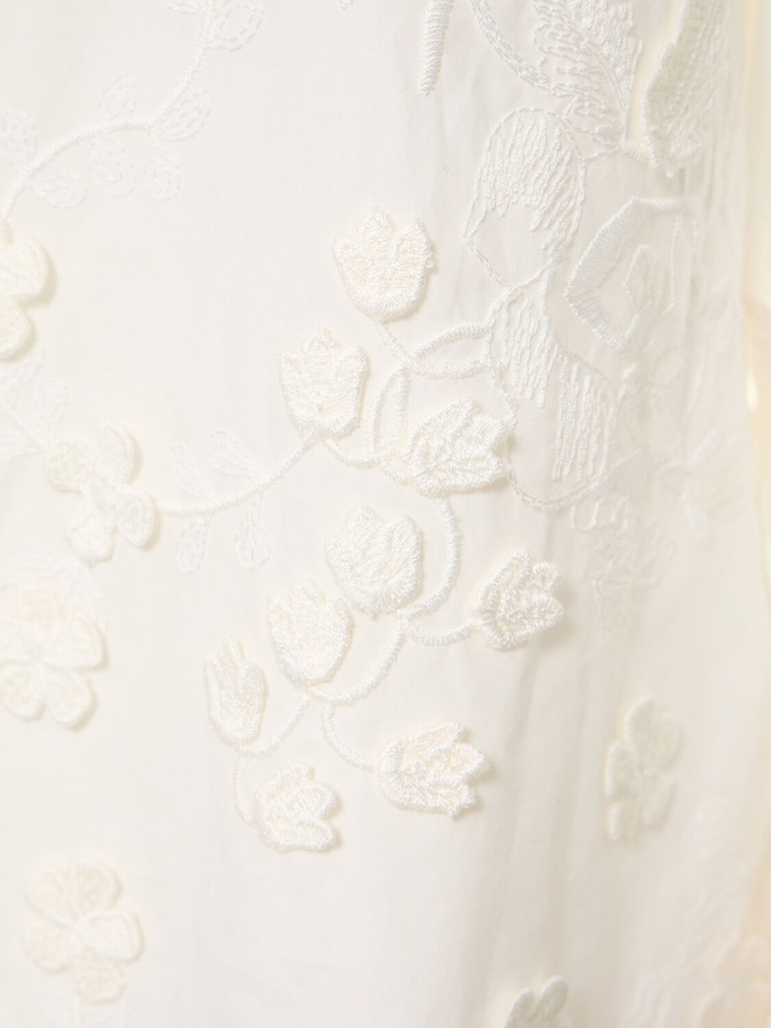 Shop Elie Saab Embroidered Poplin Shirt W/ Flowers In White