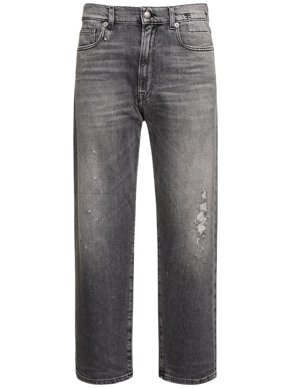 R13 BOYFRIEND DISTRESSED STRAIGHT JEANS