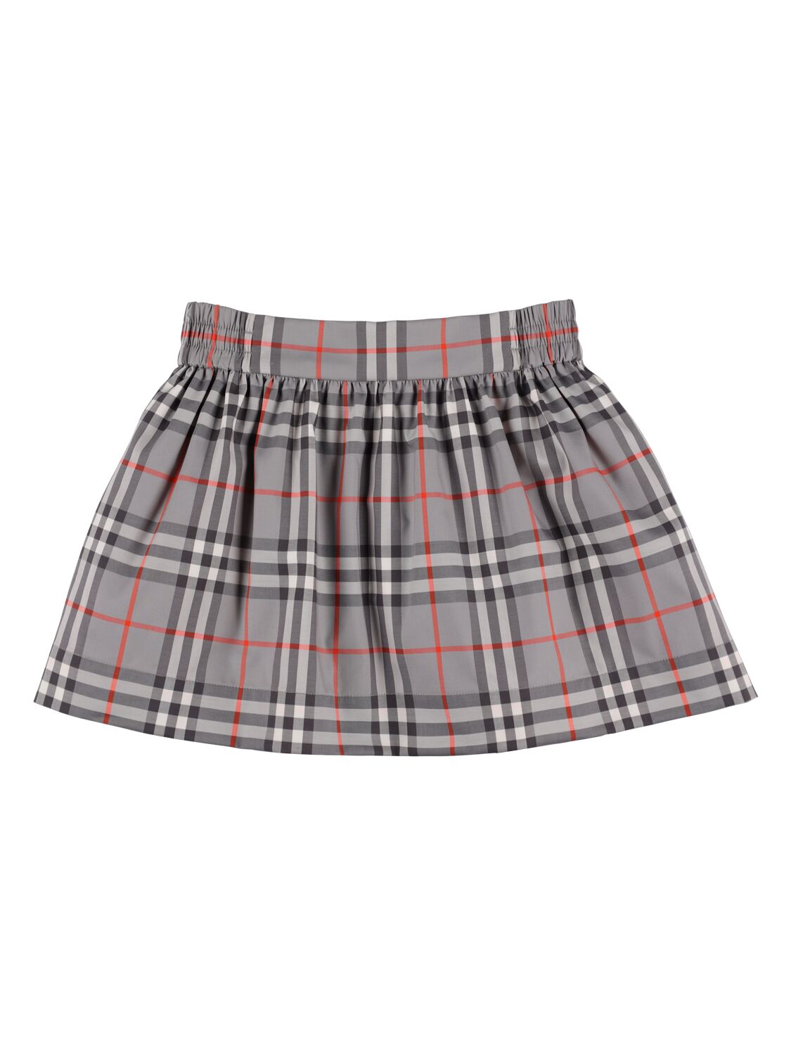 Burberry Kids' Check Print Cotton Blend Skirt