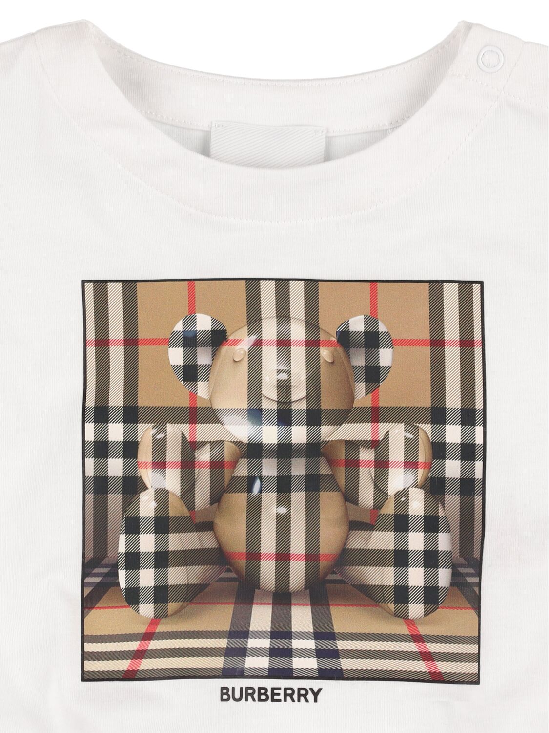 BURBERRY LOGO PRINT COTTON JERSEY BODYSUIT 