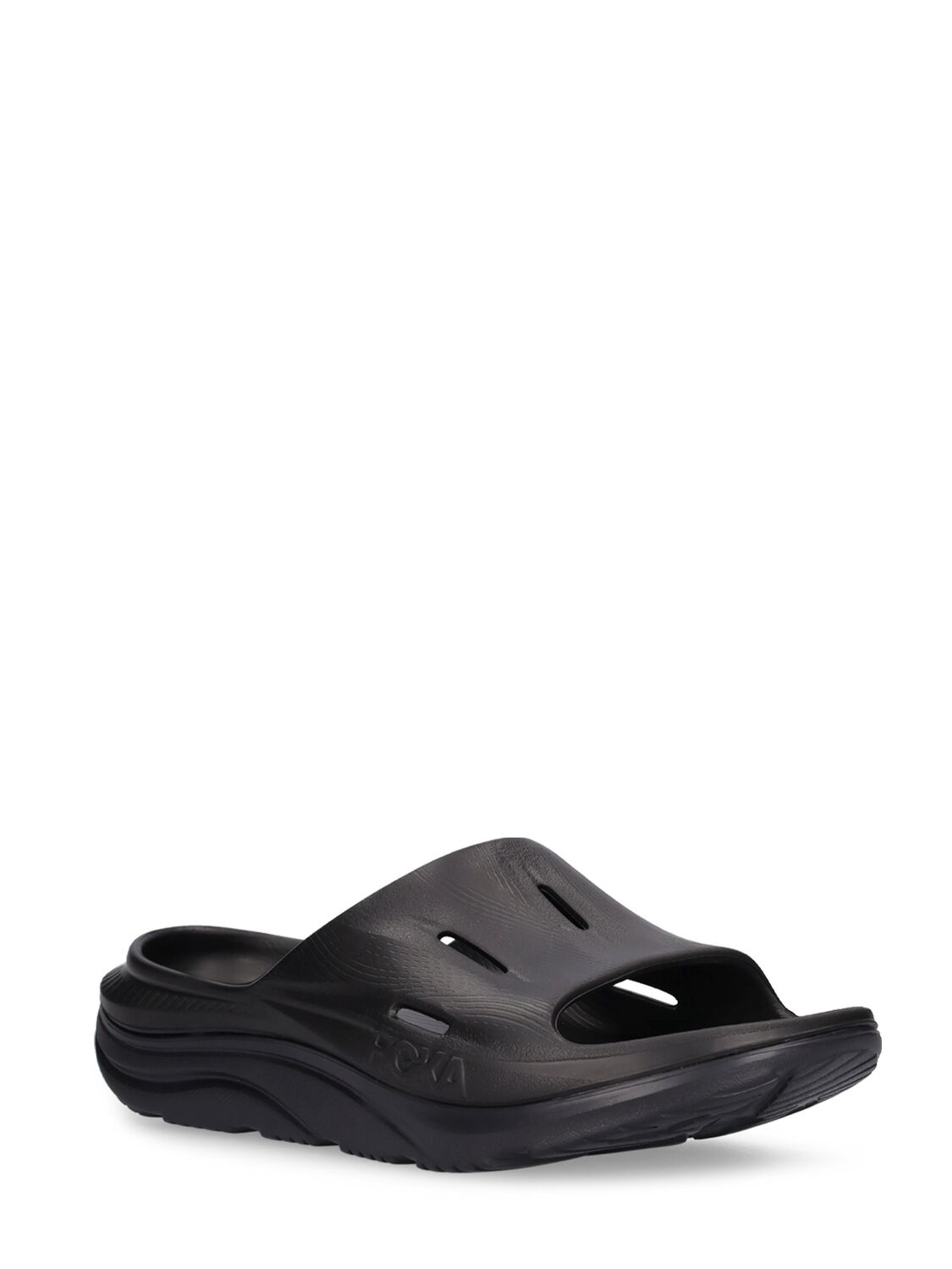 Shop Hoka Ora Recovery Slide 3 Sandals In Black