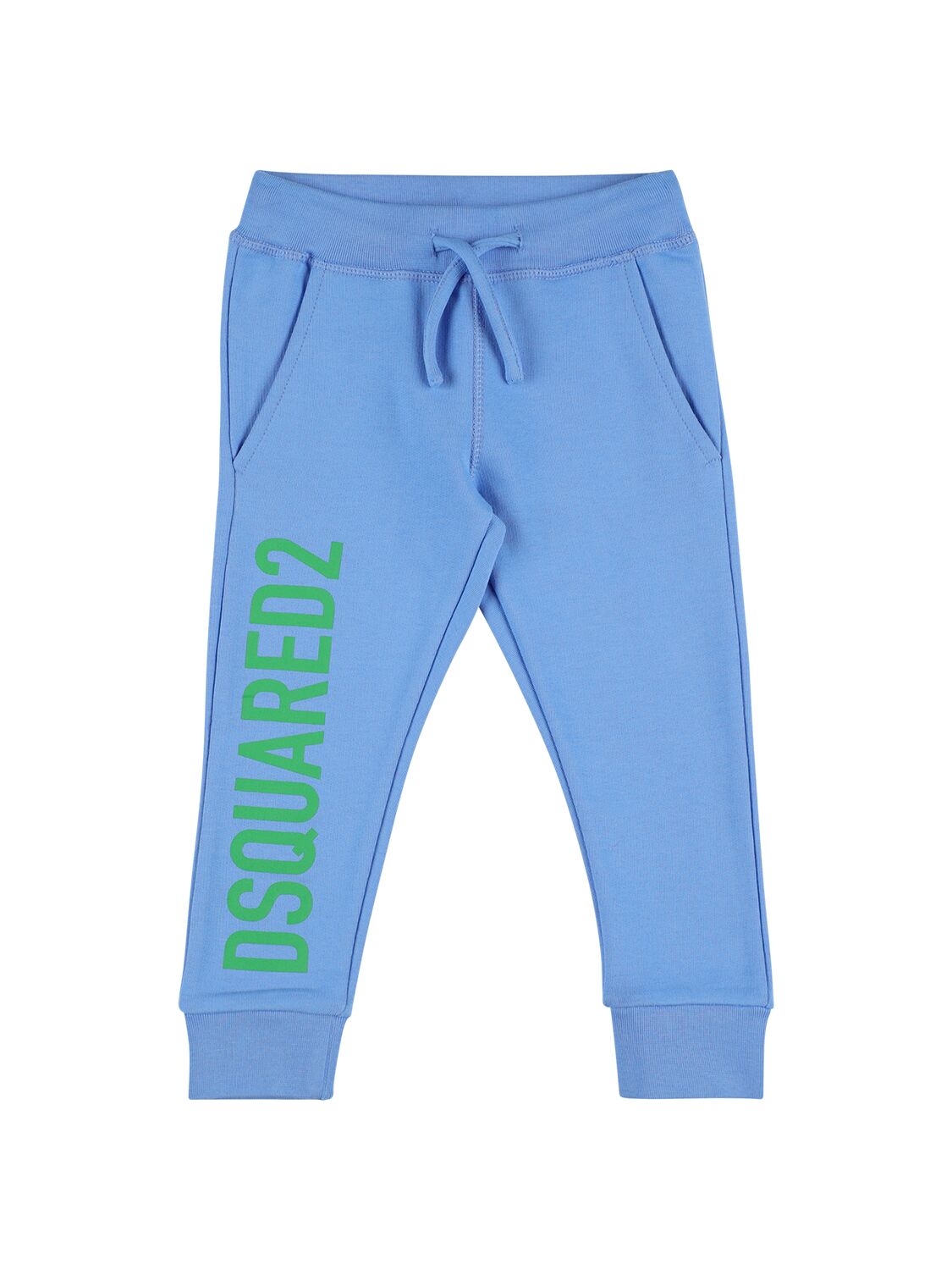 Dsquared2 Kids' Cotton Sweatpants W/logo In Light Blue