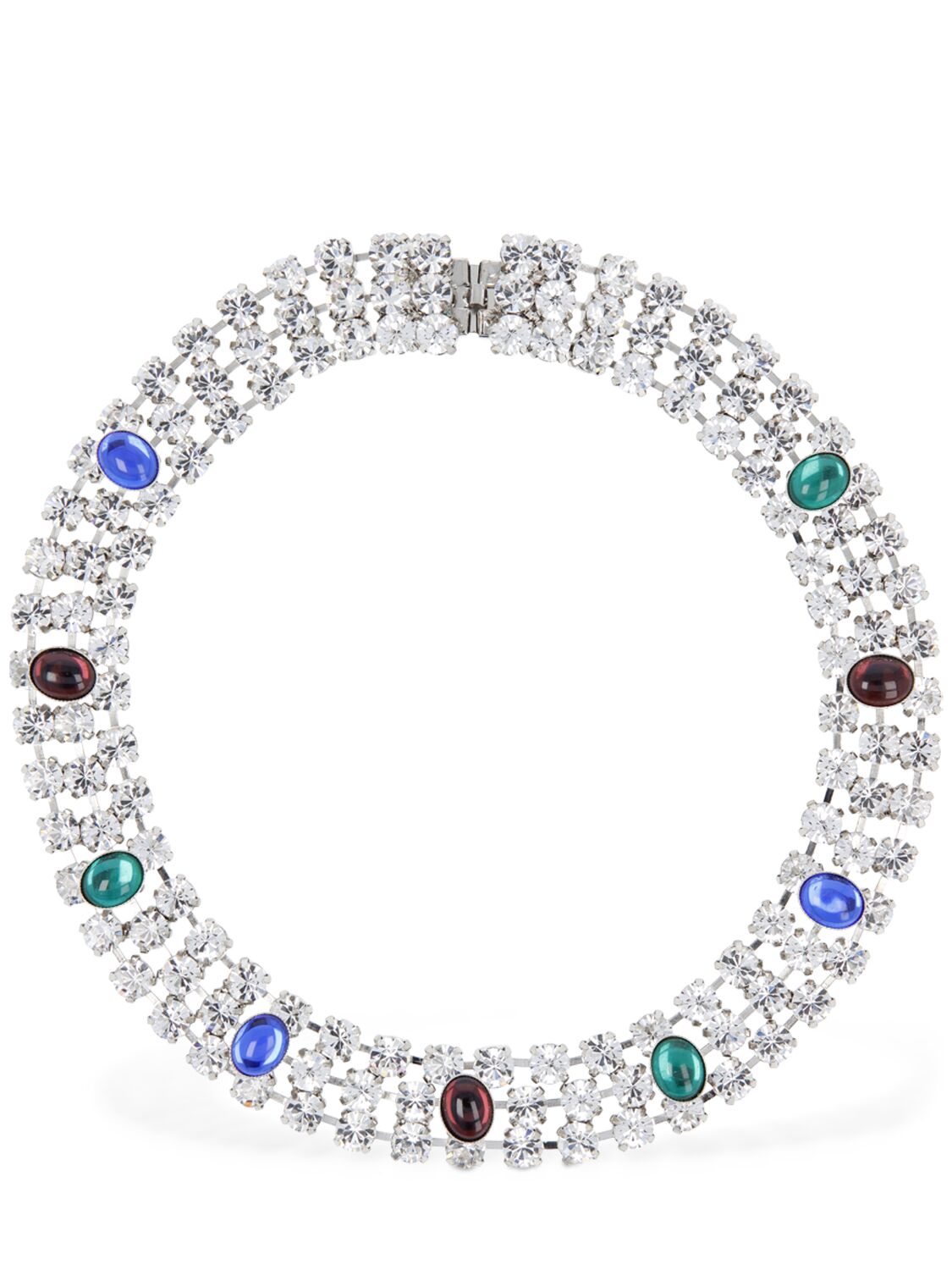 Alessandra Rich Crystal Necklace In Crystal,multi