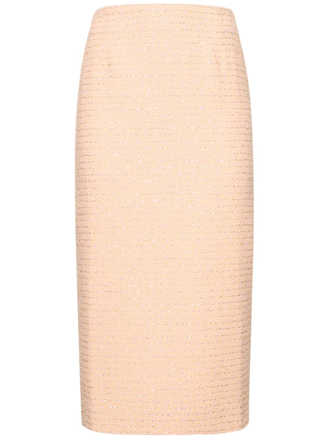 Sequined Tweed Midi Skirt