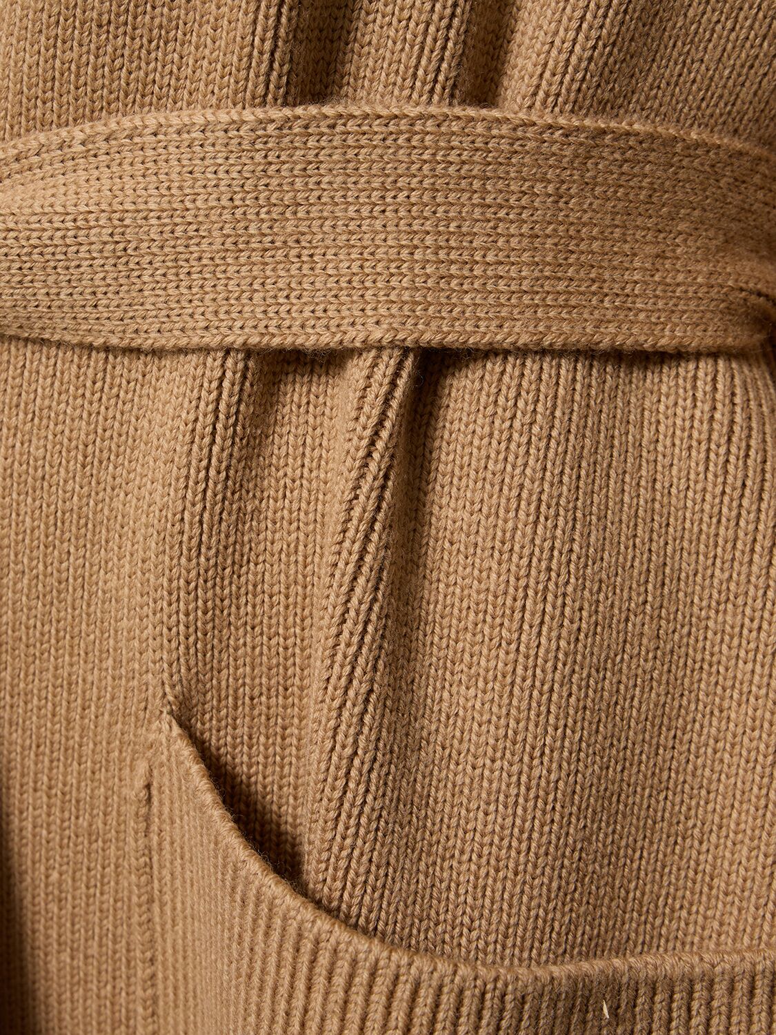 Shop Alanui Maxi Fringe Knit Wool Long Coat In Brown