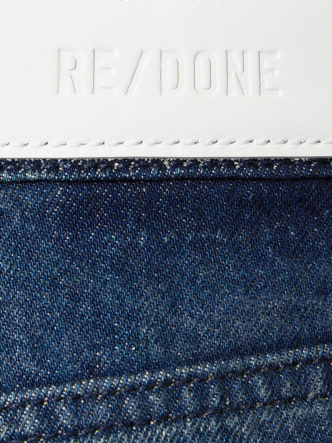 Shop Re/done 70s Straight Cotton Denim Jeans In Blue