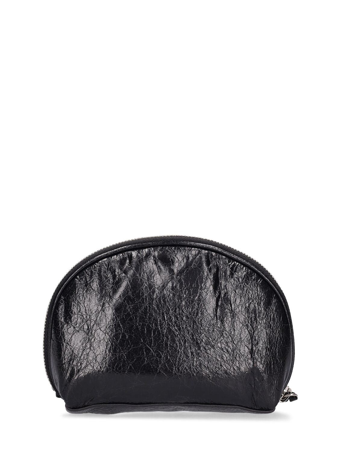 Shop Balenciaga Xs Le Cagole Leather Cosmetic Pouch In Black