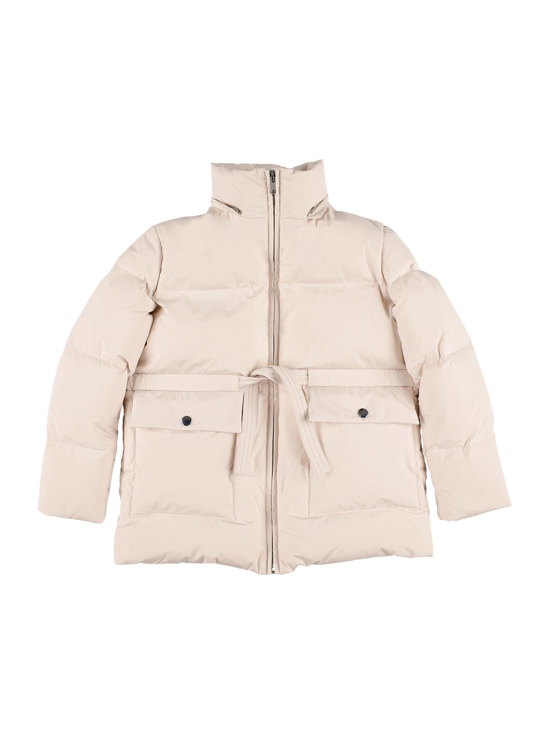 Shop Yves Salomon Enfant Nylon Down Jacket In White