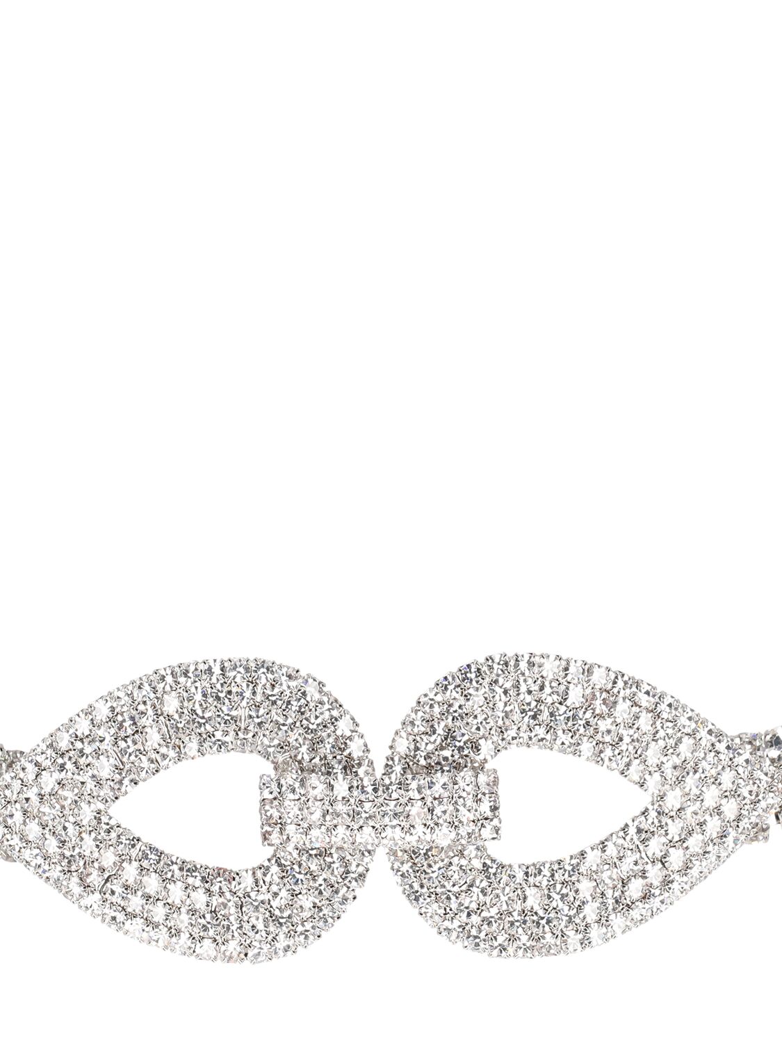 Shop Alessandra Rich Crystal Belt In Silver