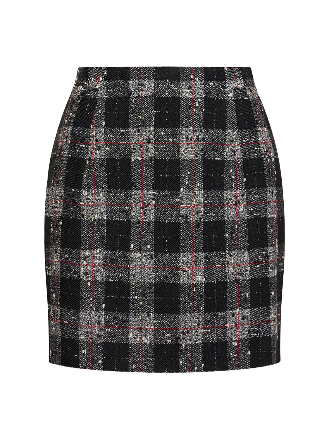 Checked Lurex Bouclé Mini Skirt