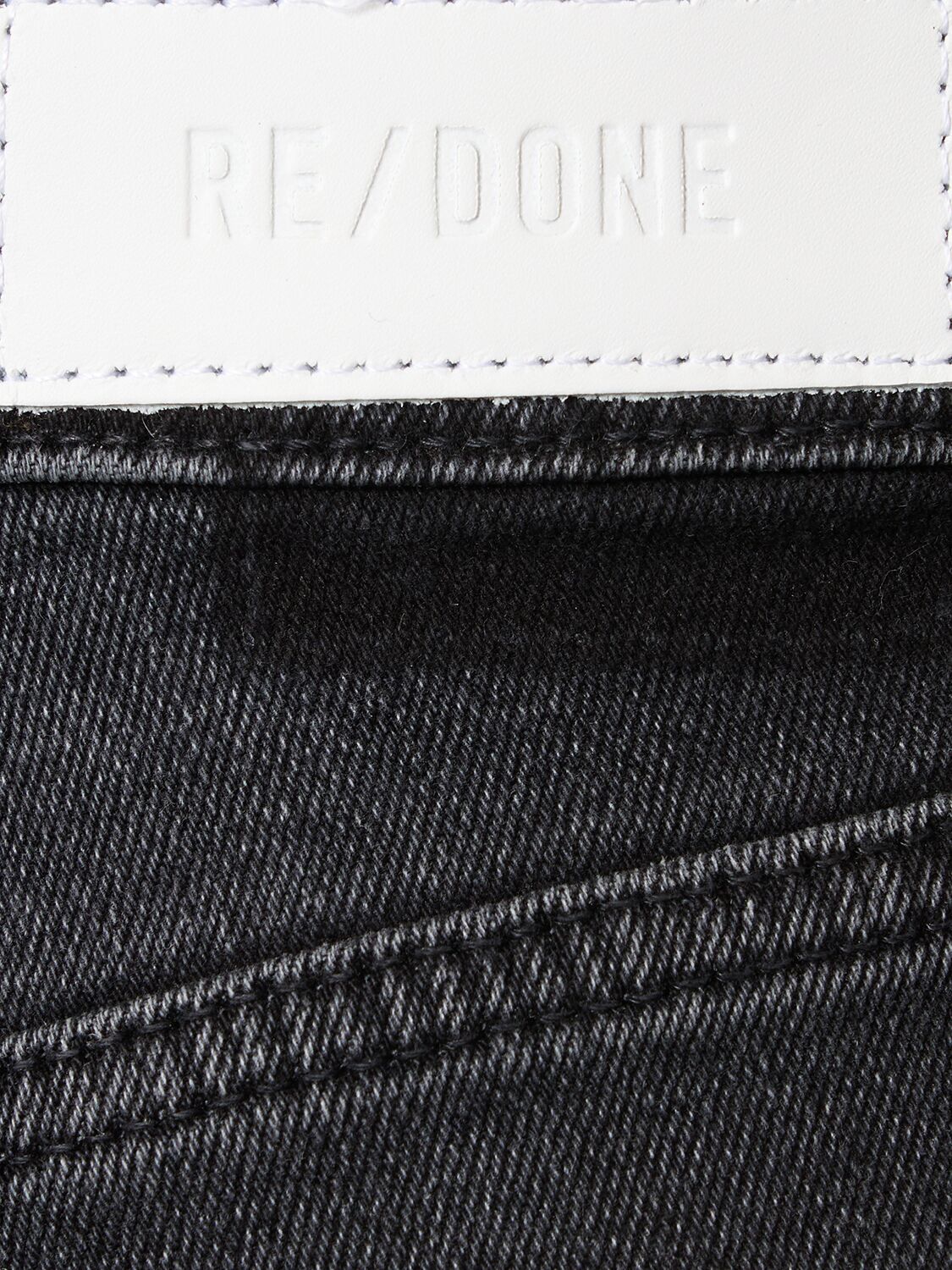 Shop Re/done 90s High Rise Loose Denim Jeans In Black