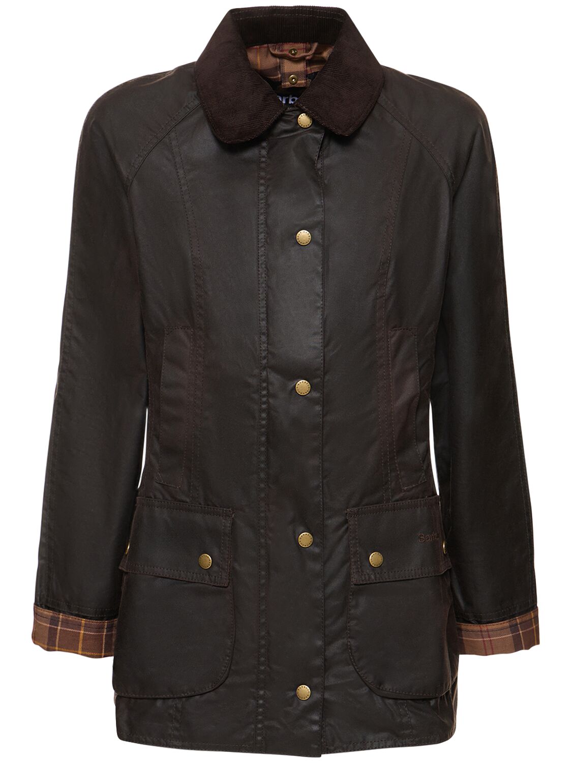 Barbour Beadnell Waxed Cotton Jacket In Brown